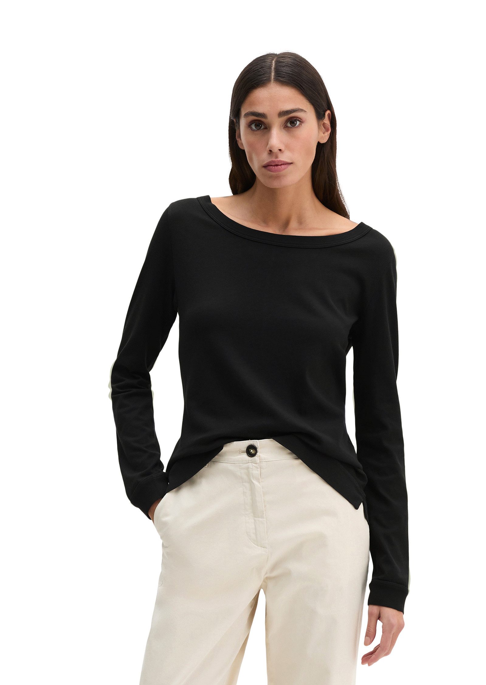Marc O'Polo Langarmshirt aus weichem Baumwoll-Single-Jersey