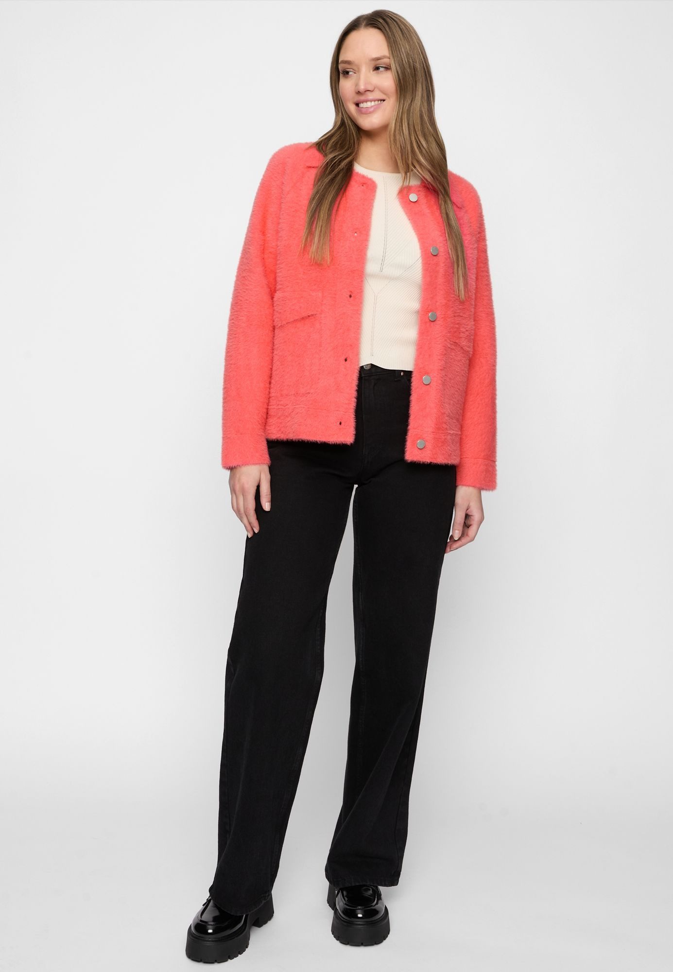 COVERED Strickjacke Paris L00123CO Liegekragen, Metallknöpfe, günstig online kaufen