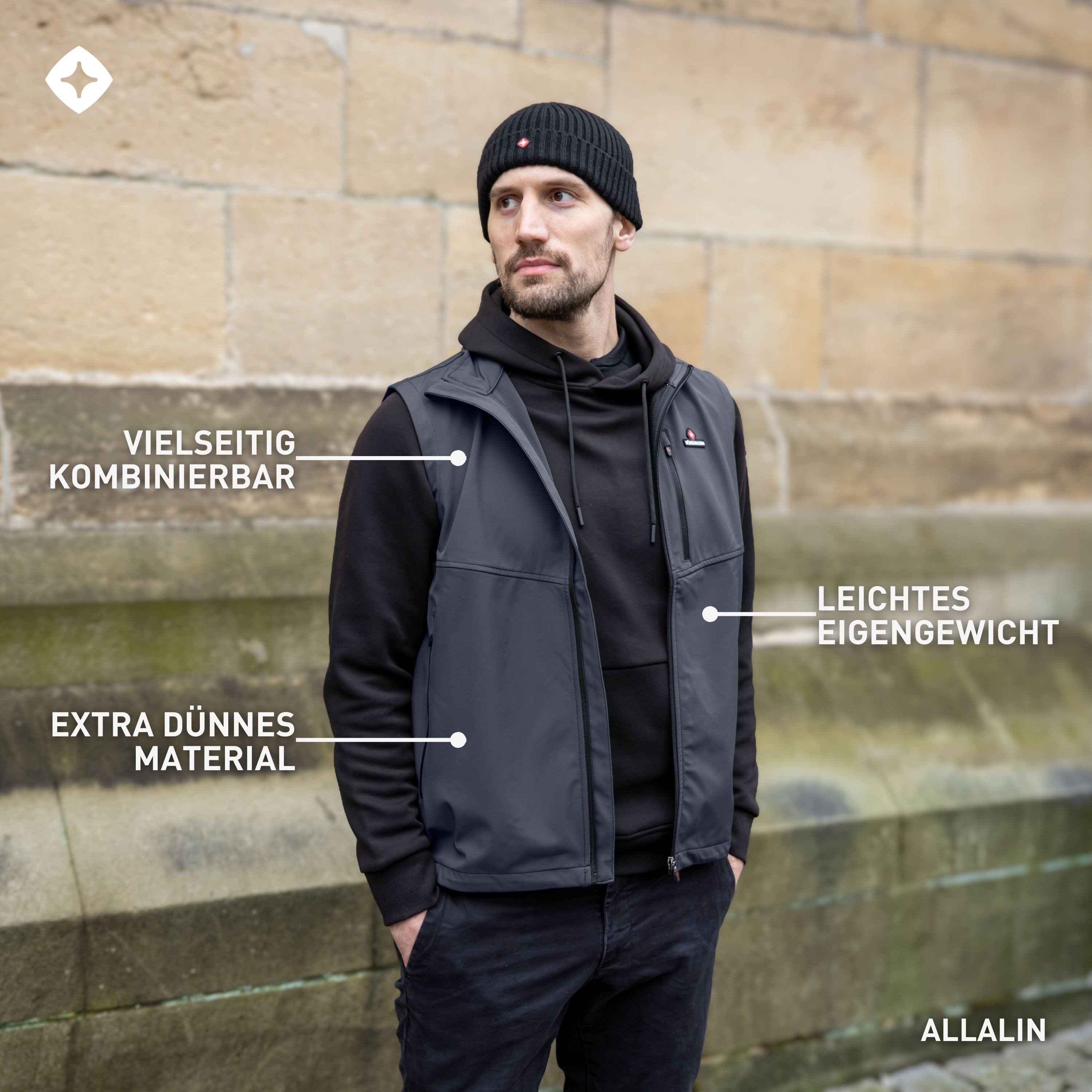 Höhenhorn Softshellweste Allalin Herren Weste Softshell Outdoor Softshellweste