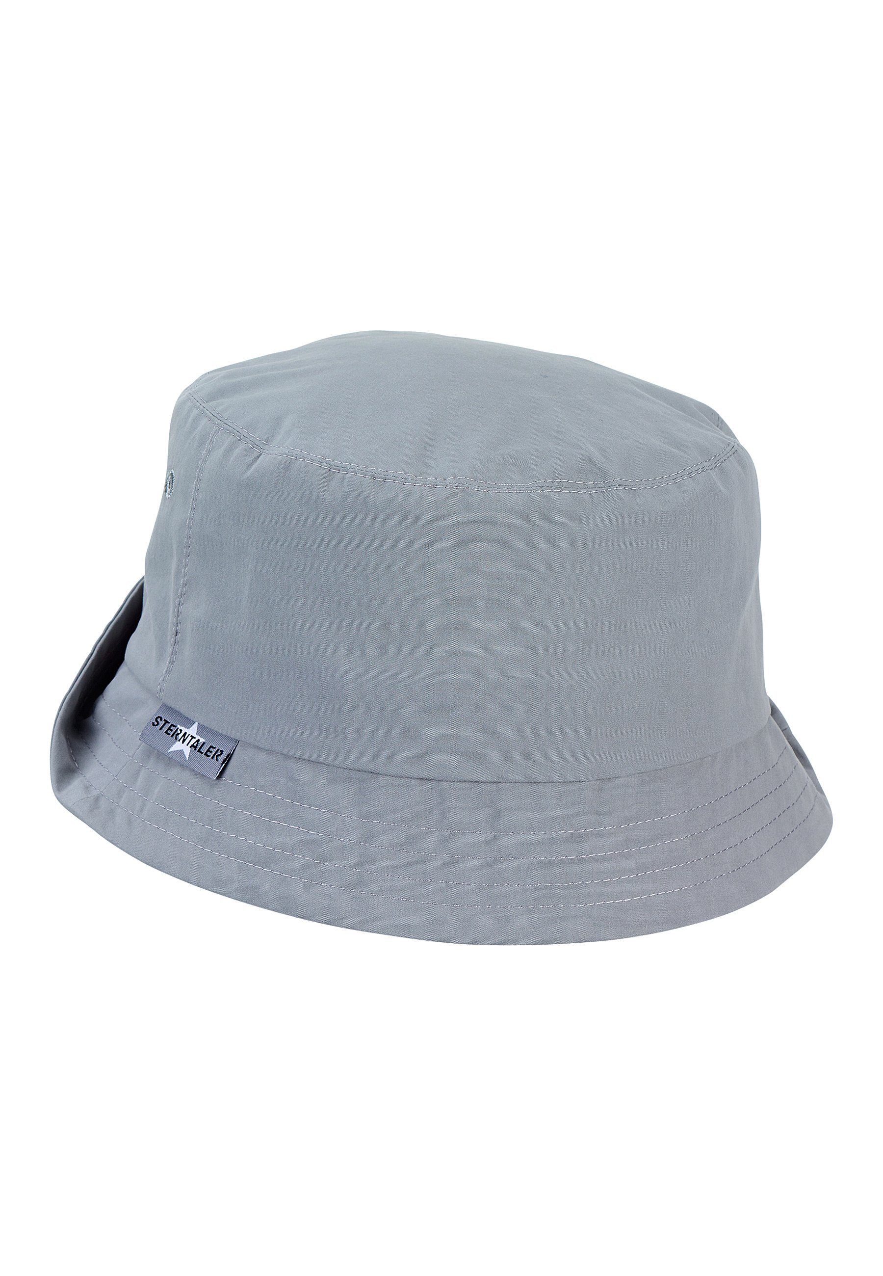 Sterntaler® Beanie mit rauch UV-Popeline Einfarbig) mit Krempe Hut aus UV-Schutz Sommerhut Sonnenhut (1-St., breiter Baby grau 50