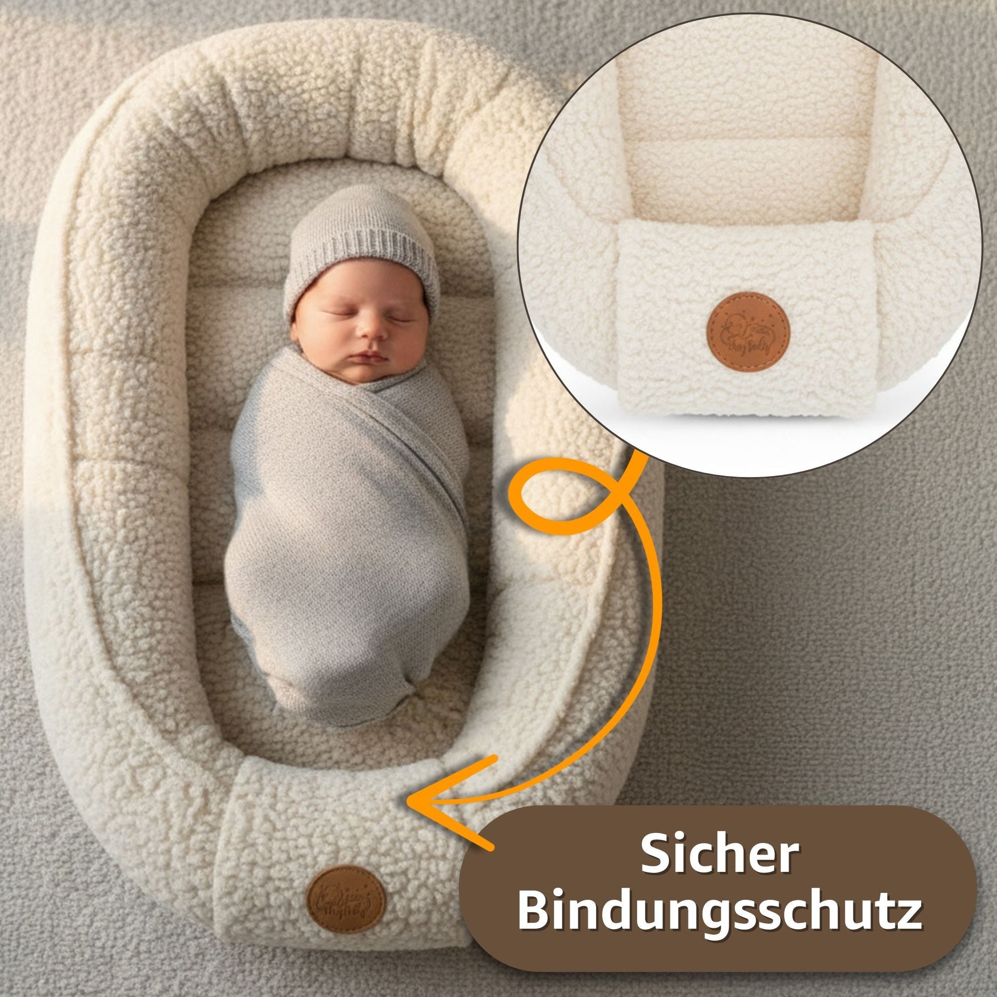 Totsy Baby Kuschelnest Nestchen Baby - Babynestchen Neugeborene Babynest für kinderbett – Bild 5 von 5