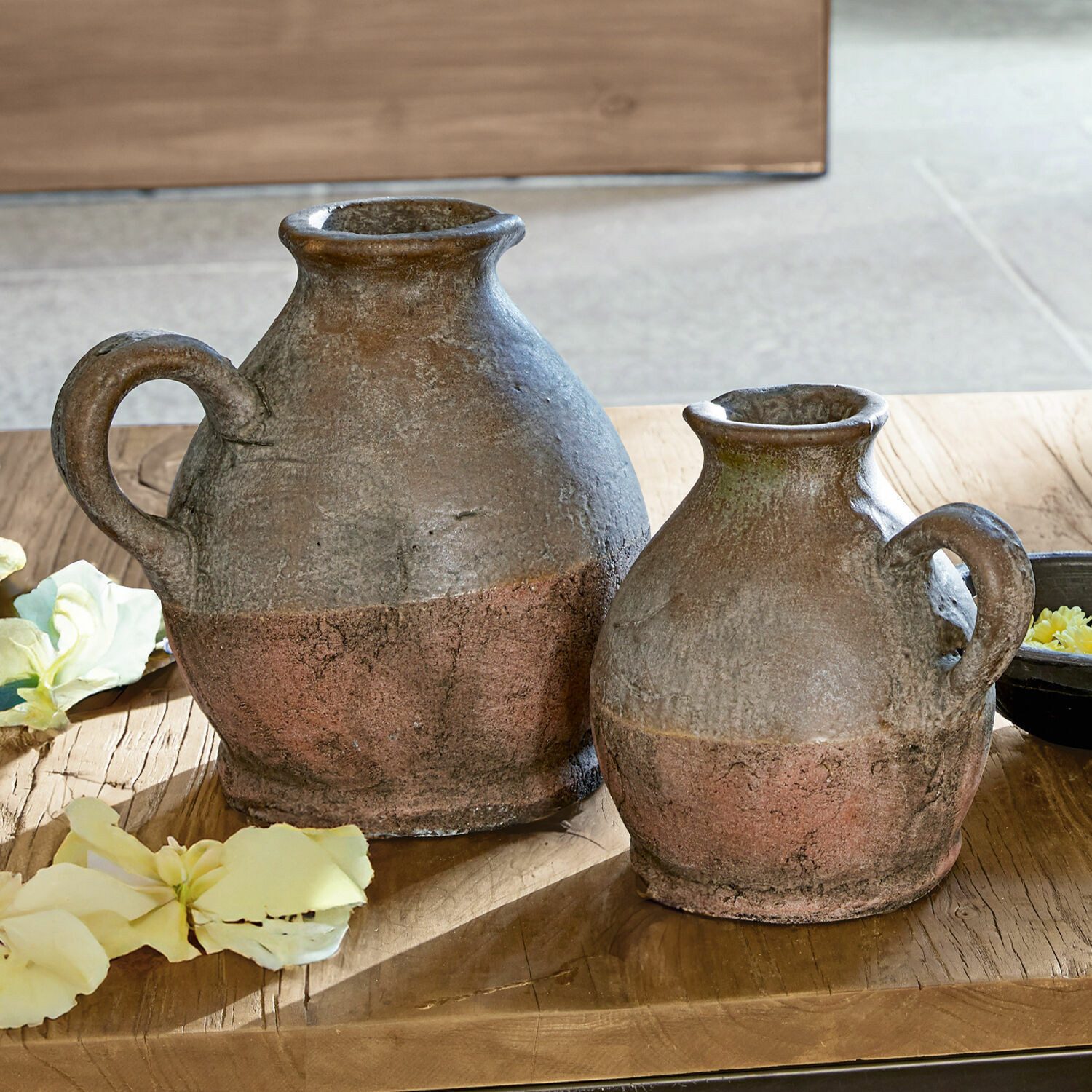 Mirabeau Tischvase Vase 2er Set Henriette antikbraun günstig online kaufen