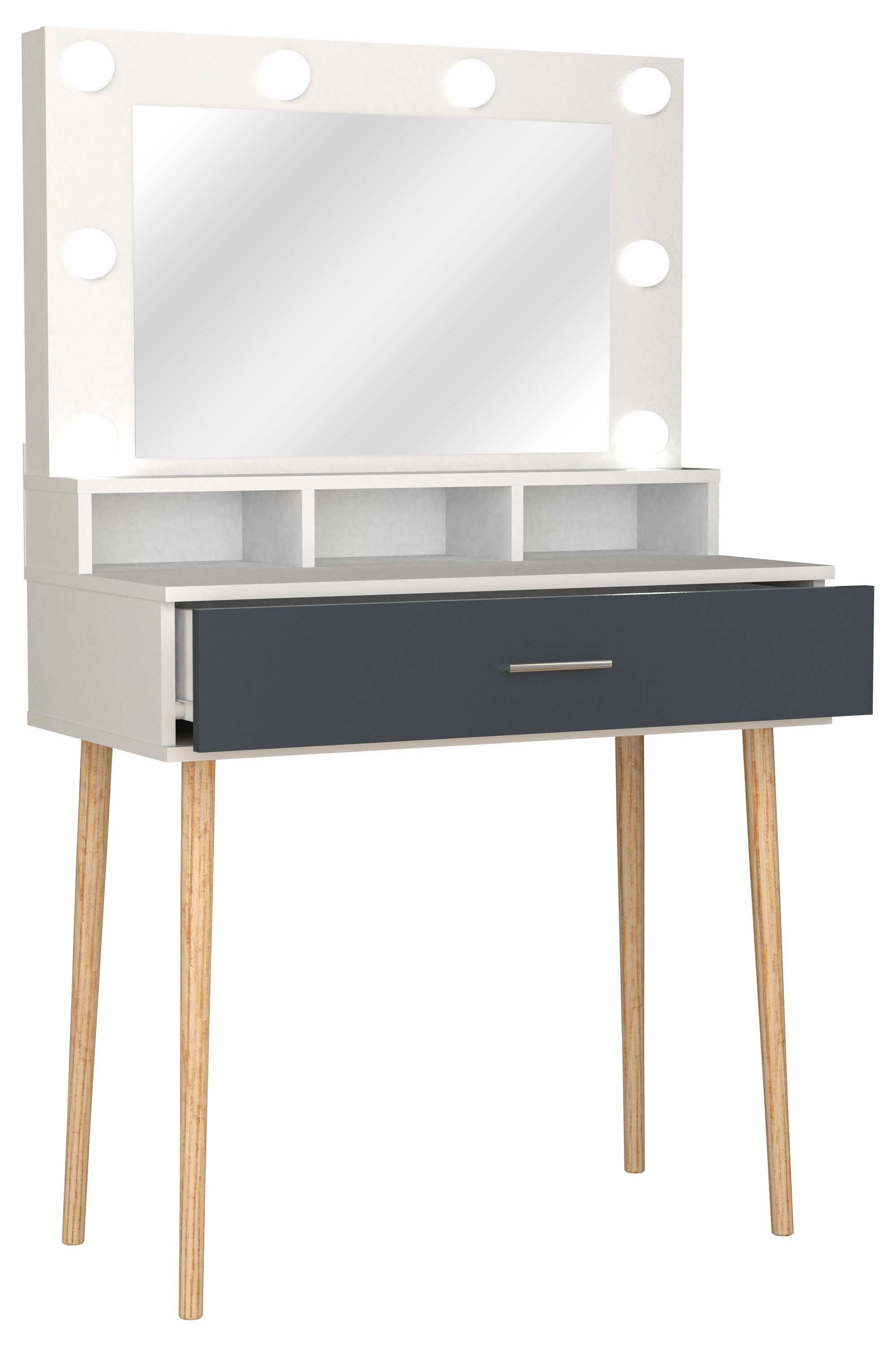 VCM Schminktisch Schminktisch Beleuchtung Schublade Spiegel Lindas günstig online kaufen