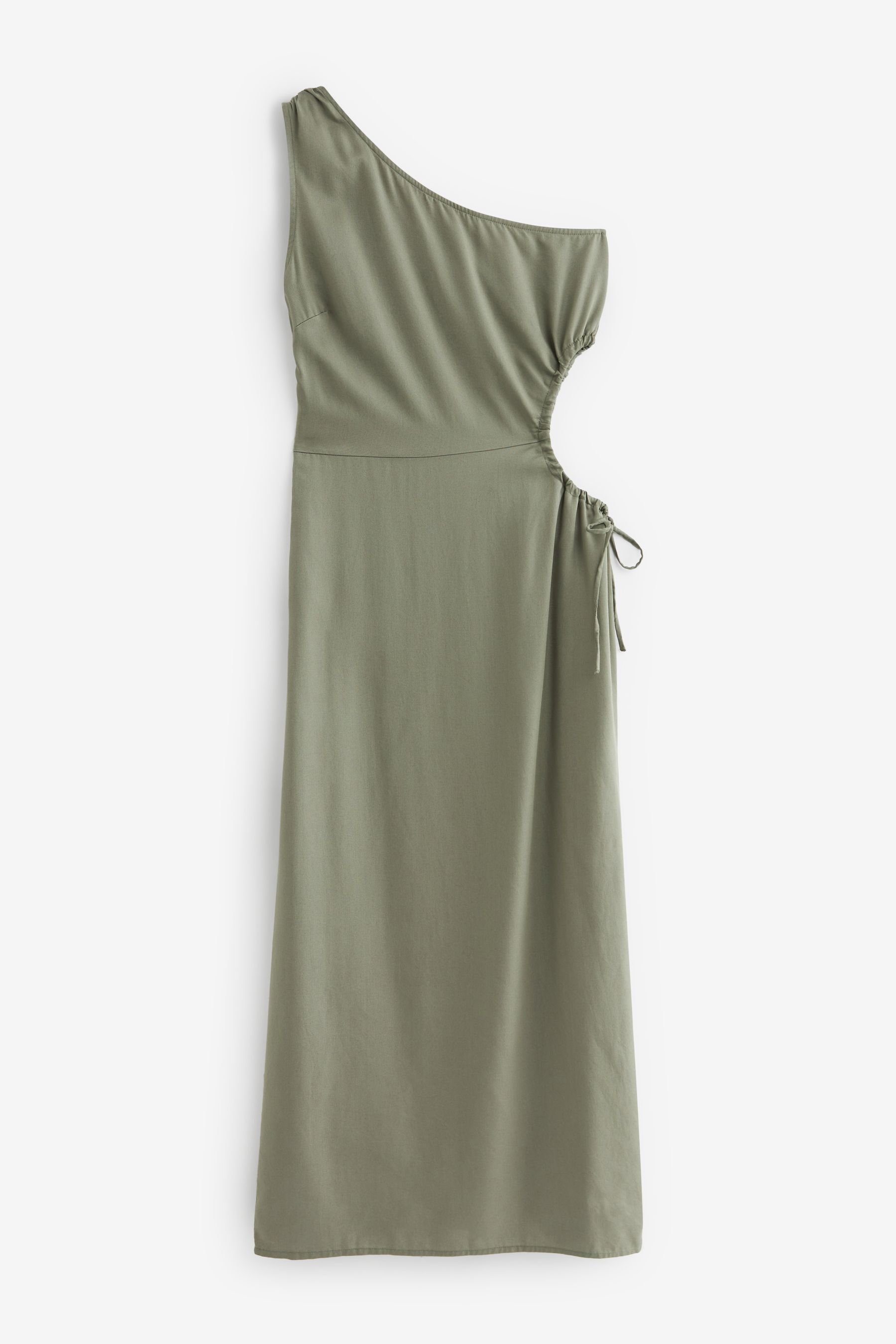 Next Sommerkleid One-Shoulder-Midikleid mit Cut-Out (1-tlg)