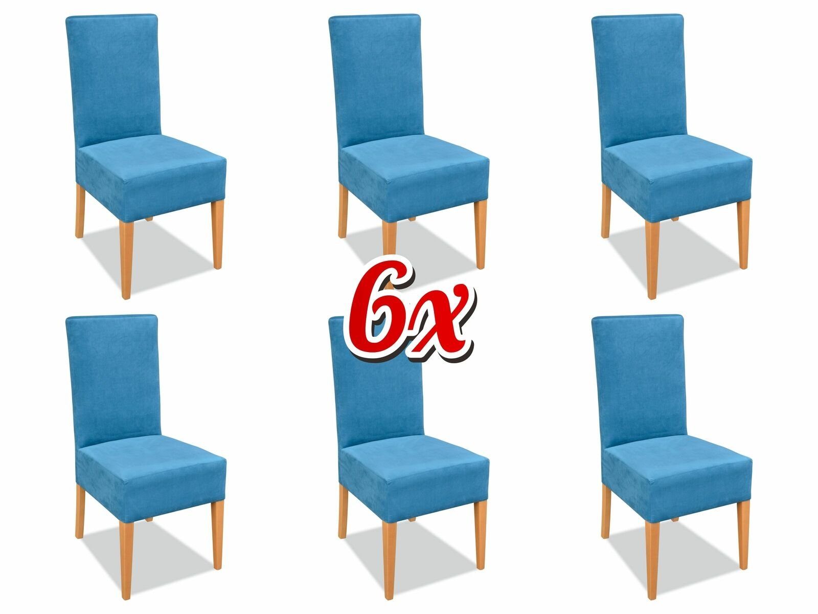Jeden Tag neue Artikel JVmoebel Stuhl, Design Polster Leder Stühle Set Wohn Ess Stuhl Lehnstuhl 6x Zimmer Sessel Textil
