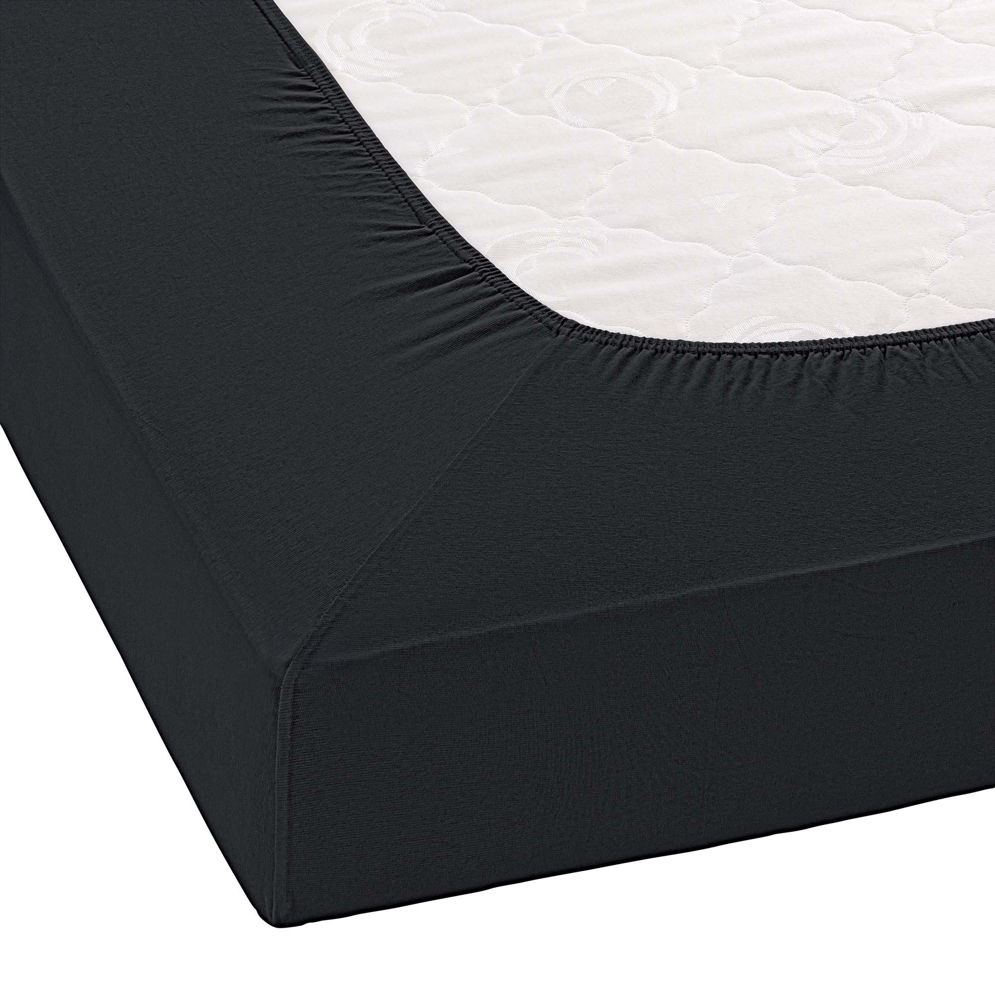 Janine Spannbettlaken ELASTIC 5002 Jersey Bettlaken mit Elasthan, 190 g/m², Jersey-Elasthan, Gummizug: rundum, (1 Stück), für Matratzen bis 35 cm Höhe, 95% Baum – Bild 3 von 5
