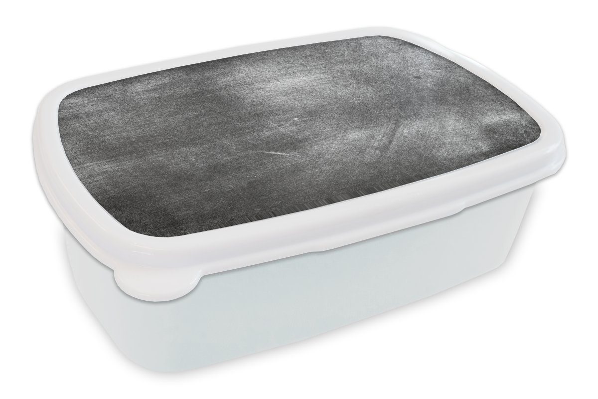 MuchoWow Lunchbox Bügelbild - Muster - Silber - Grau, Kunststoff, (2-tlg), Brotbox für Kinder und Erwachsene, Brotdose, für Jungs und Mädchen weiß