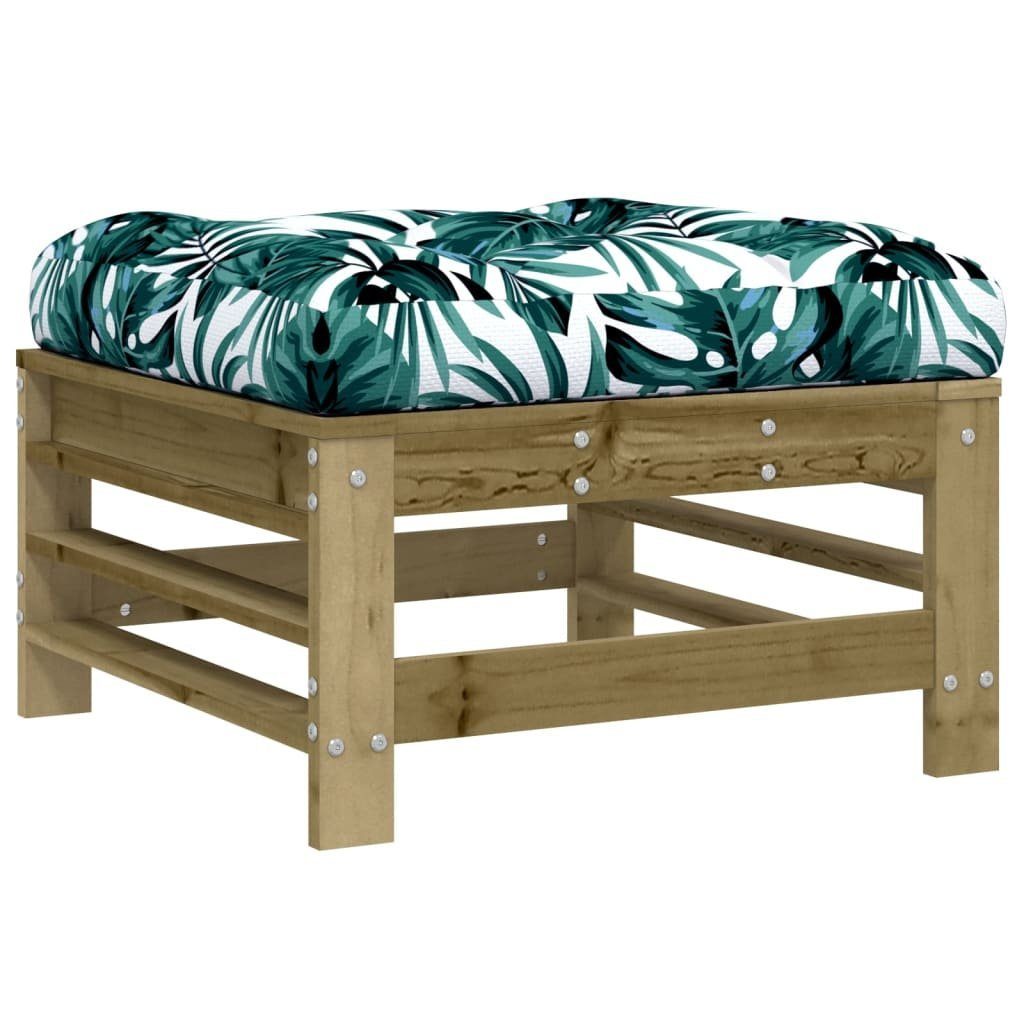 vidaXL Sofaelement Gartenhocker mit Kissen 2 günstig online kaufen