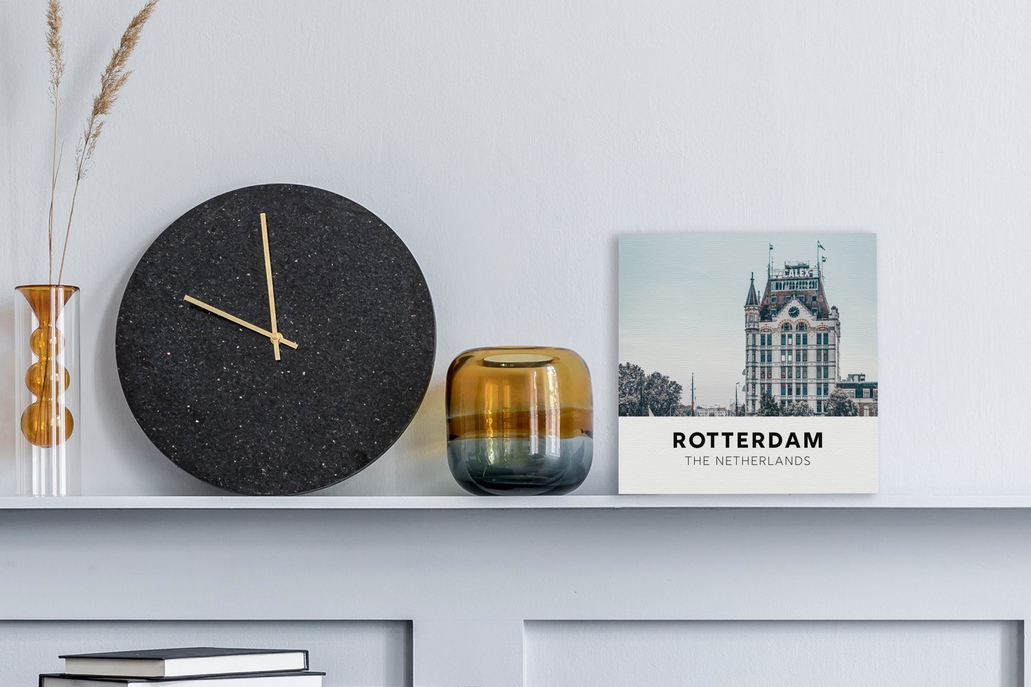 Rotterdam Schlafzimmer - Architektur, Leinwand Wohnzimmer (1 OneMillionCanvasses® für - Bilder Leinwandbild Niederlande St),