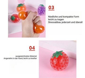 FIDDY Beachball Obstperlen Squeeze Stress Relief Ball Spielzeug (Anzug, Fruchtperlen mit weichem Kleber einklemmen), Drücken Sie Obst aus, um Stress abzubauen