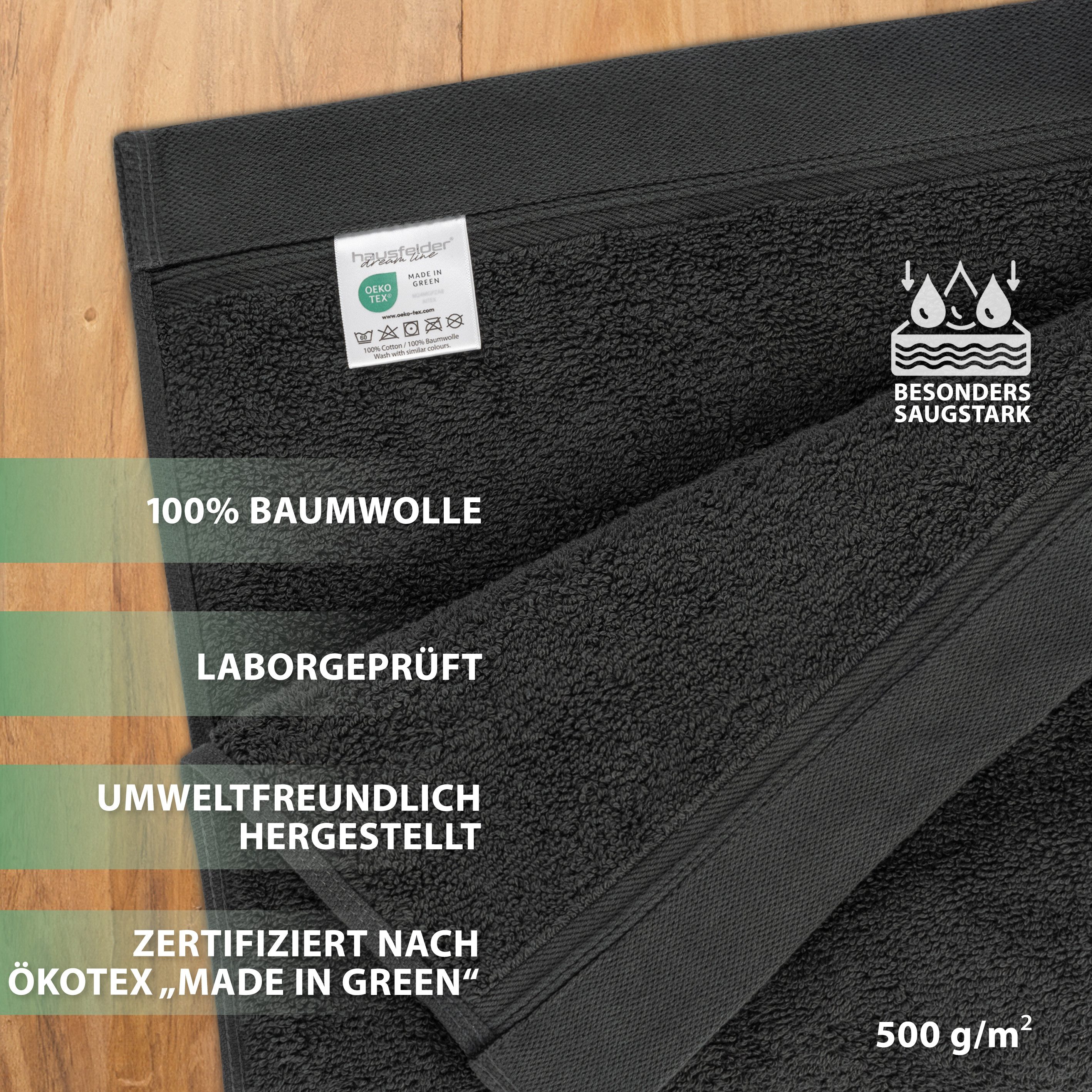 Hausfelder Handtücher Hausfelder Handtücher Set (Anthrazit, günstig online kaufen