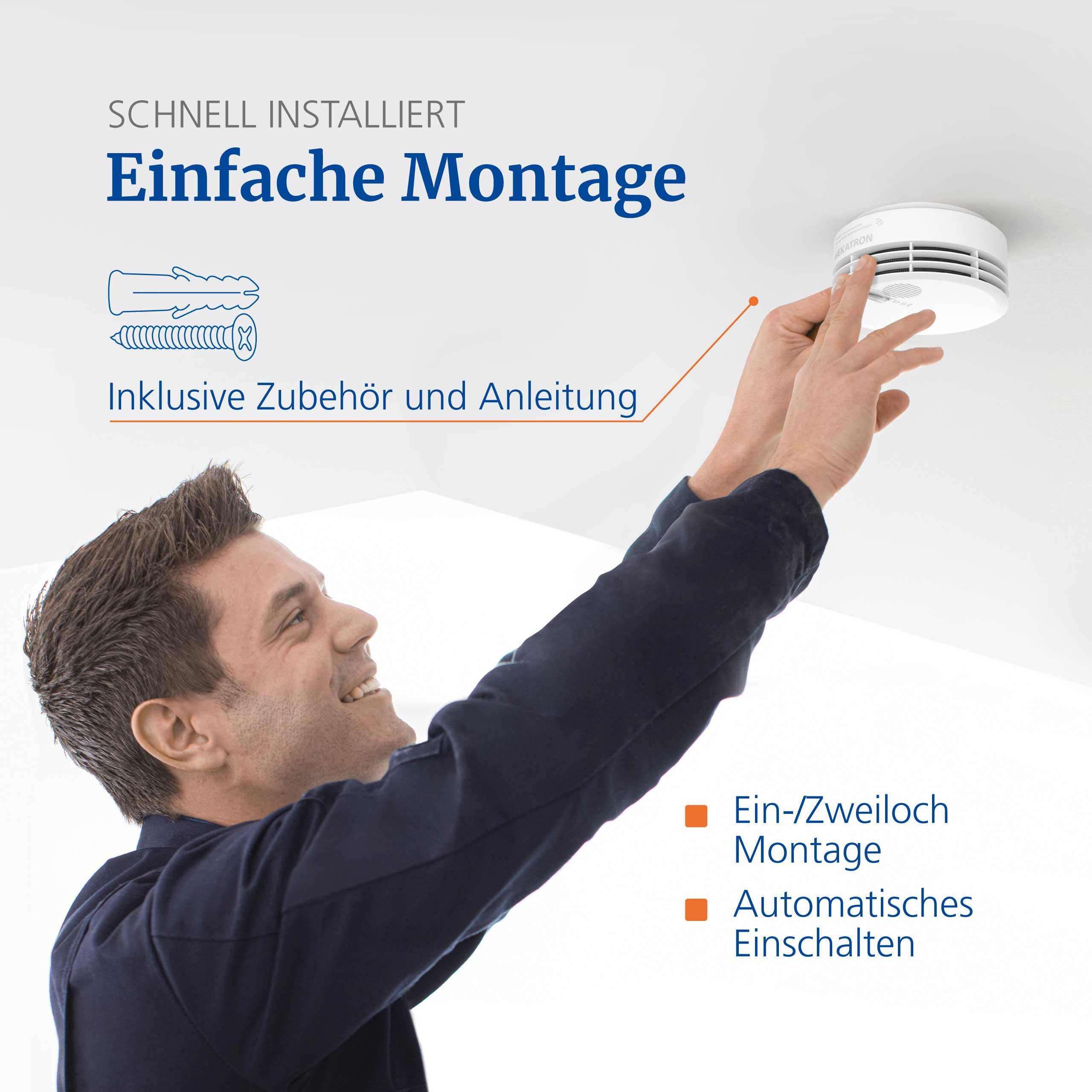 Hekatron Hekatron Genius Plus X Mehrsprachig Rauchmelder (Funkvernetzbar mit Basis X/Pro X, Q-Label, VdS, 85 dB(A) – Bild 4 von 5