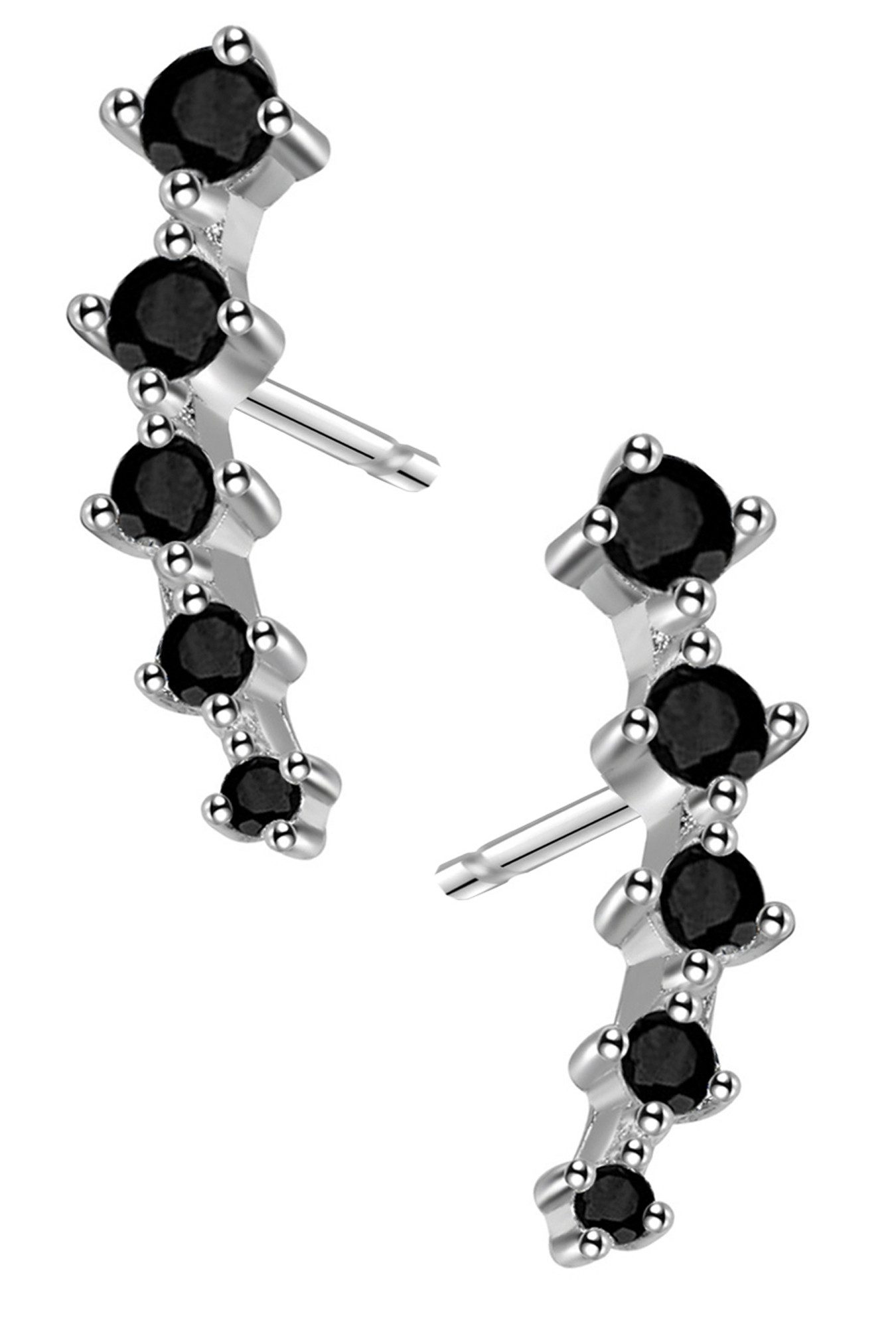 Limana Paar Ohrstecker Damen Ohrringe 925 Silber kleine rosa schwarze klare günstig online kaufen