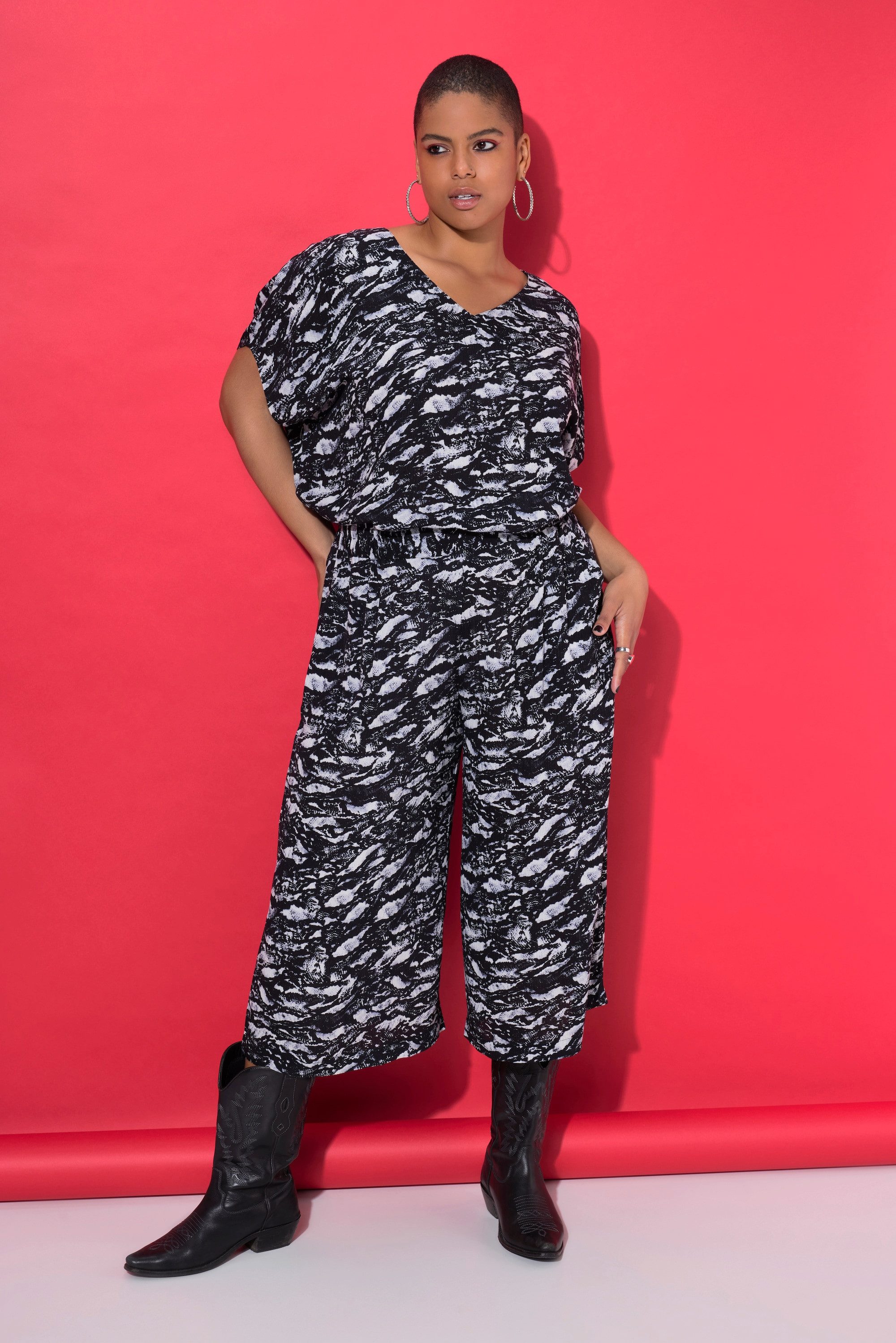 Studio Untold Culotte Culotte Very Wide Legs Alloverprint