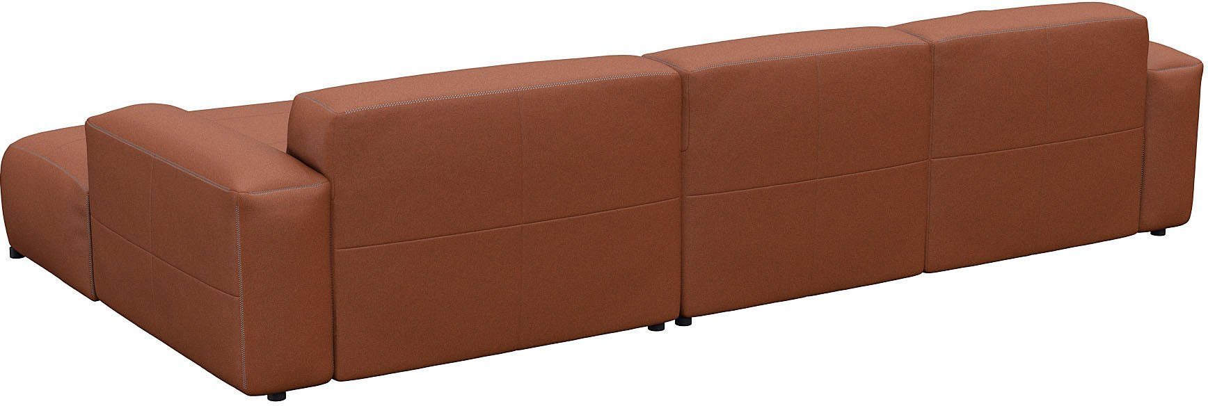 FLEXLUX Ecksofa Lucera bequem und komfortabel durch hochwertigen Sitzaufbau, L-Form, modern & anschmiegsam, Kaltschaum, Stahl-Wellenunterfederung