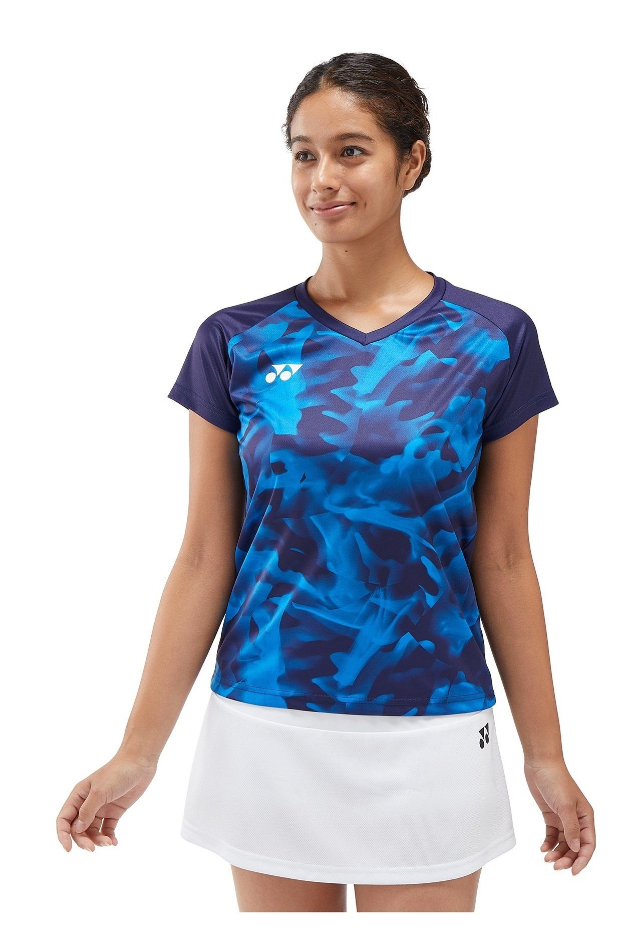 Yonex T-Shirt Crew Neck Club Team YW0033 (100% Polyester) 2025 navyblau Damen