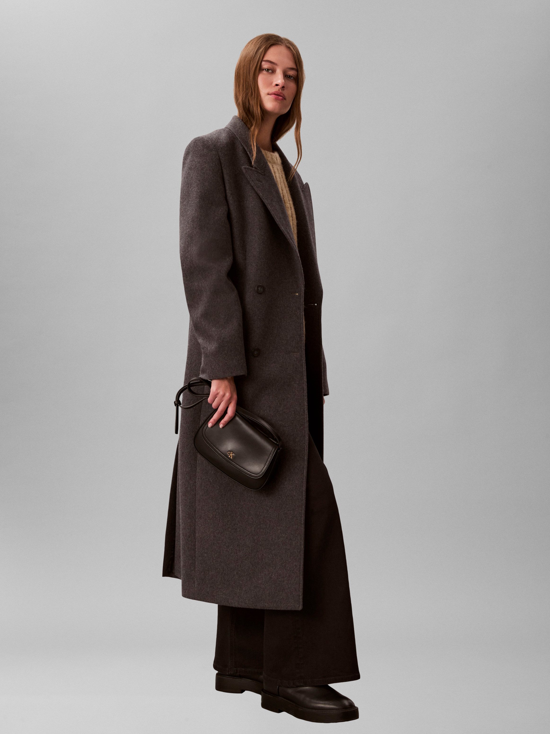 Calvin Klein Umhängetasche CK FLAP CAMERA BAG, Damen Schultertasche, Abendtasche mit CK-Logo