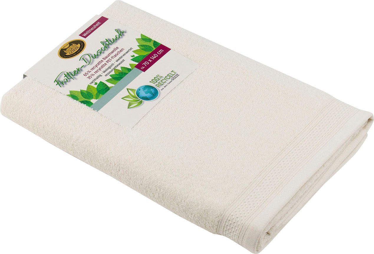 Gözze Badetuch Uni Recycelt, Frottier (1-St), Uni Farben, 100% recycelten Materialien