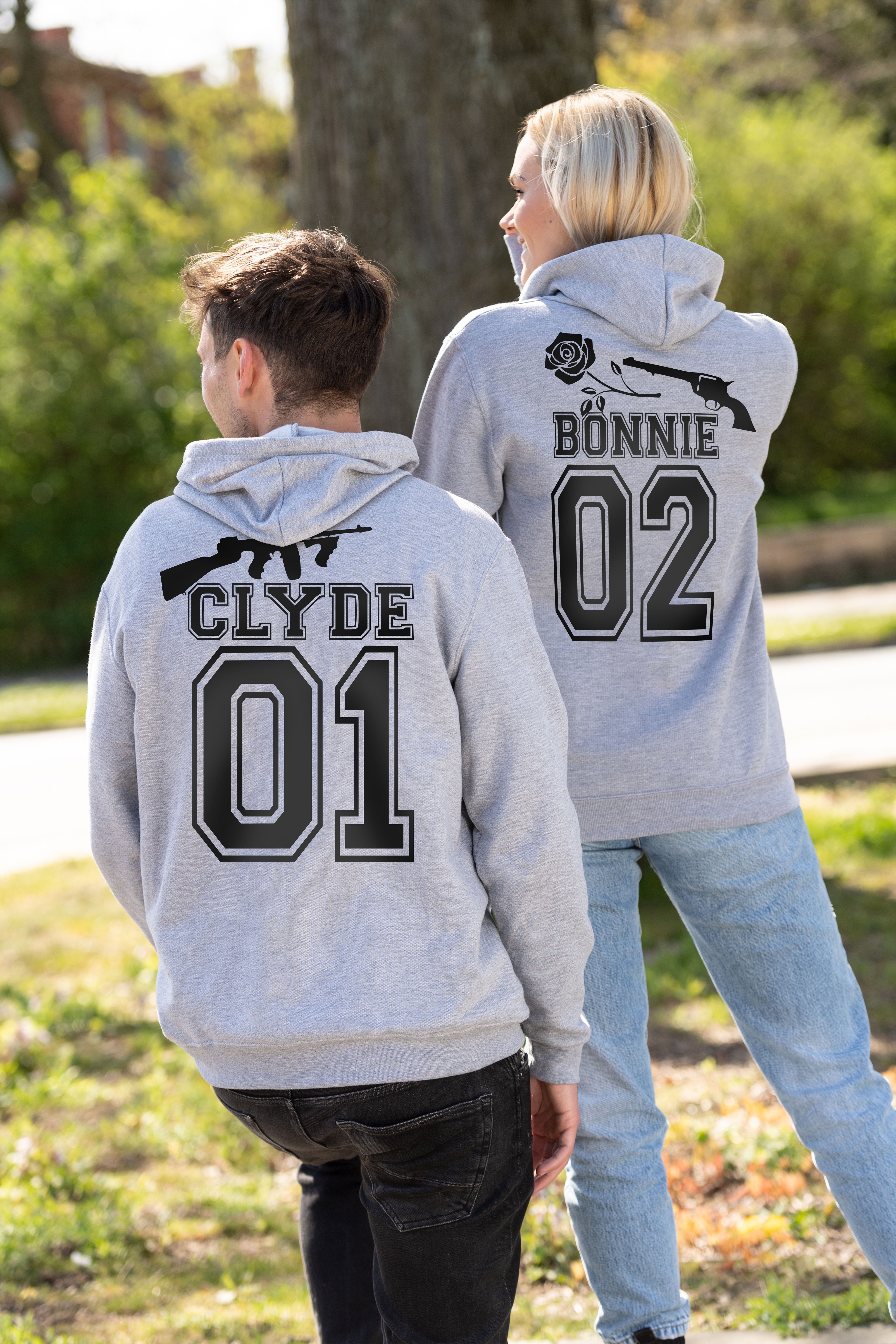 Couples Shop Kapuzenpullover Gangster Paar Hoodie Pullover mit modischem Print