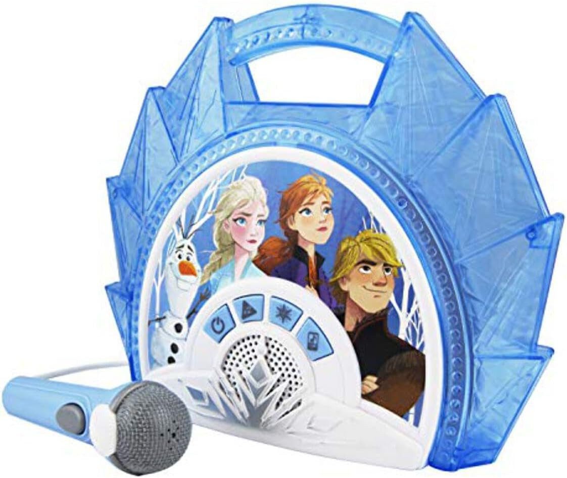 eKids Disney Die Eiskönigin 2 – Karaoke Maschine mit Mikrofon und Bluetooth Karaoke-Maschine (Bluetooth, einfache und kindgerechte Bedienung mit großen Tasten)