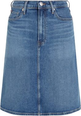 Tommy Hilfiger Jeansrock DNM A-LINE SKIRT HW MEL Webrock mit Markenlabel