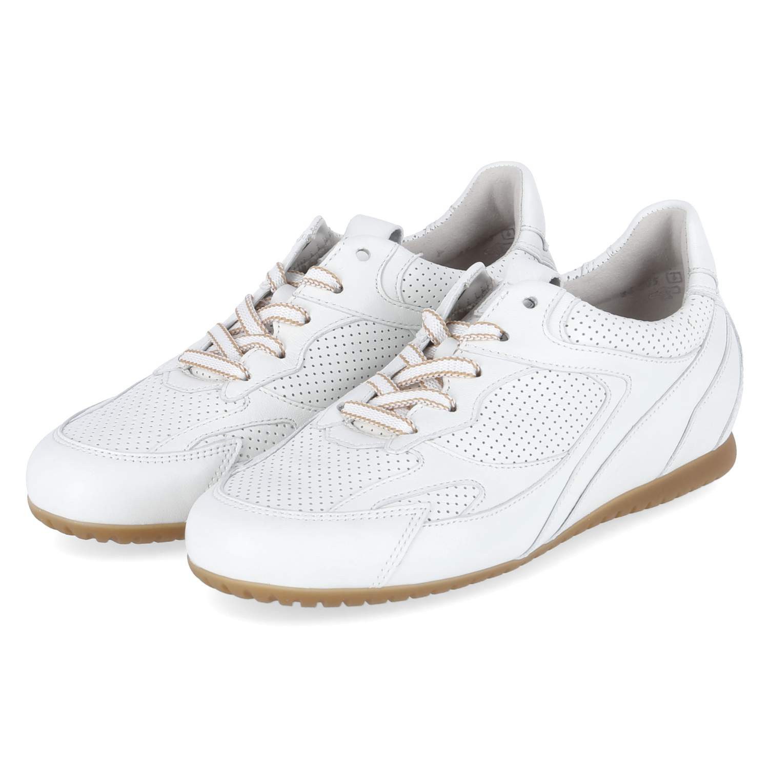 Gabor 86.565.50 Damen Glattleder white Schnürschuh