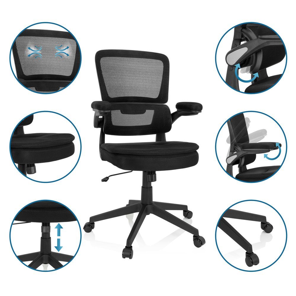 Bürostuhl Home Office Schreibtischstuhl St), RELAX Stoff/Netzstoff 100 Drehstuhl ergonomisch MyBuero HX (1