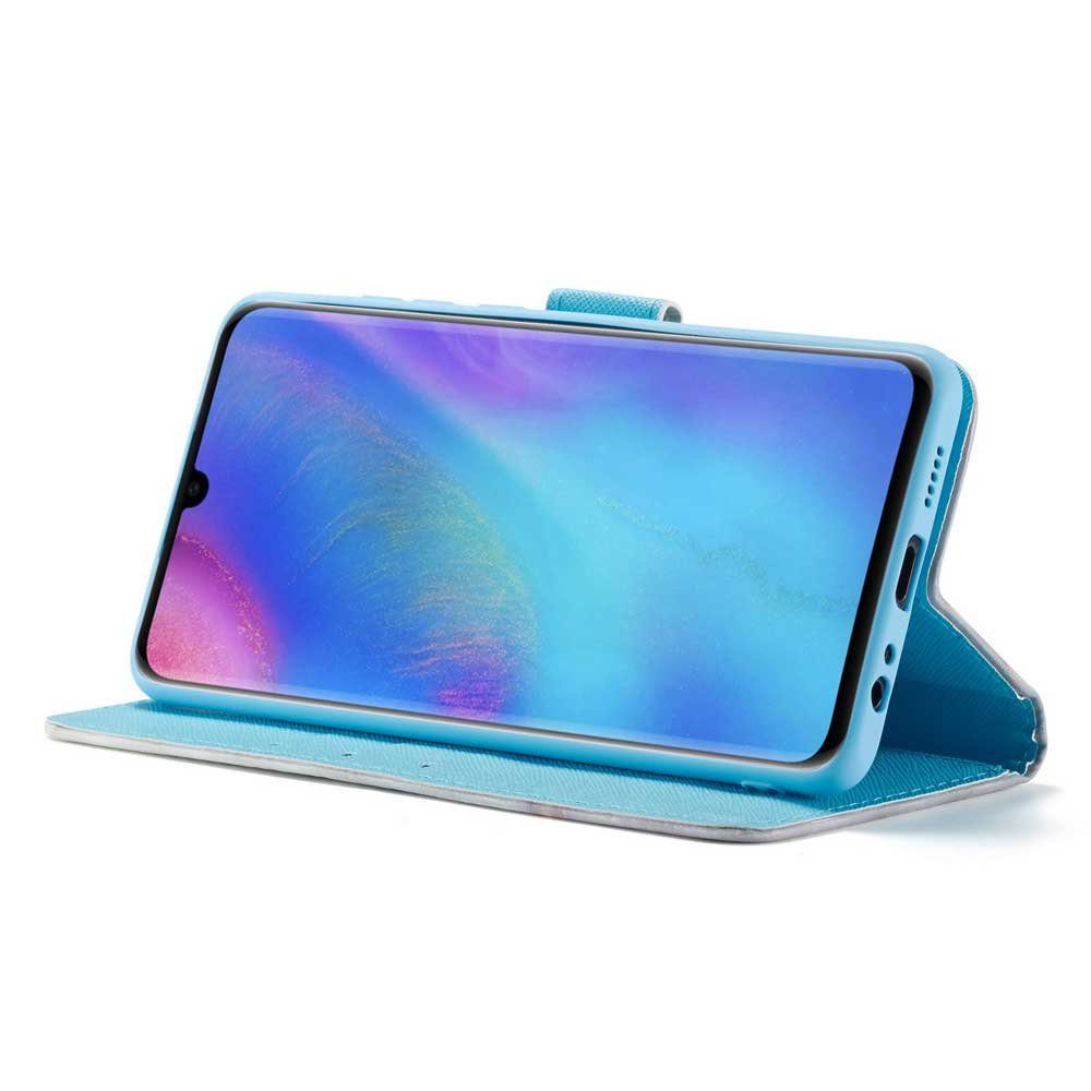 FITSU Handyhülle Handytasche für Huawei P30 Hülle Eulen Motiv 6,1 Zoll, Flipcase für Huawei P30 Handyhülle, Handytasche mit Kartenfach