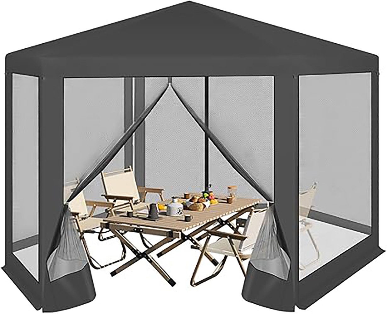 Woltu Pavillon, mit 4 Seitenteilen, 3,8x3,3 günstig online kaufen