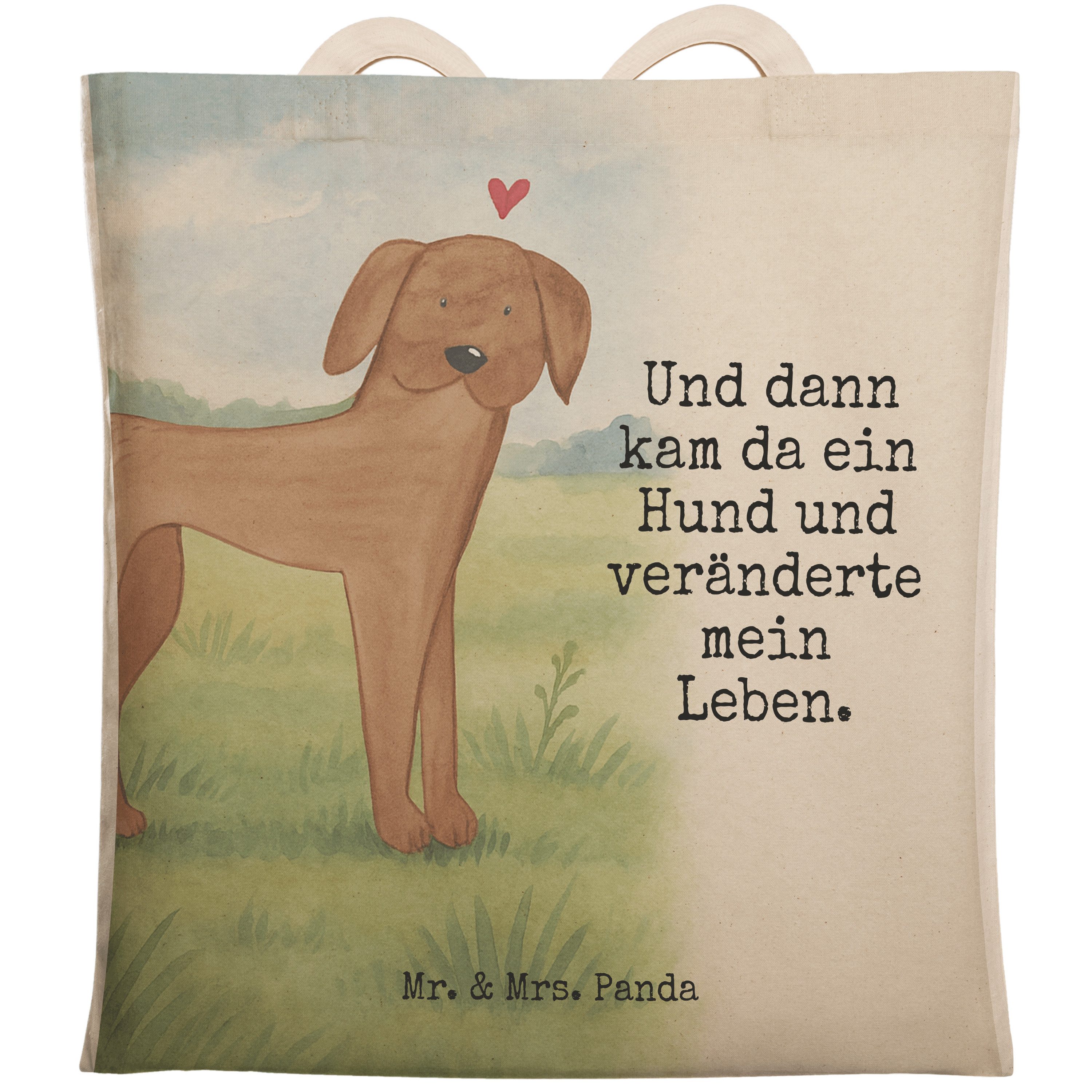 Mr. & Mrs. Panda Tragetasche Hund Dogge Design, Einkaufstasche, Weiß, Tote Bag, Deutsche, Hunde, B (Packung), Vierbeiner Niedlich Herz