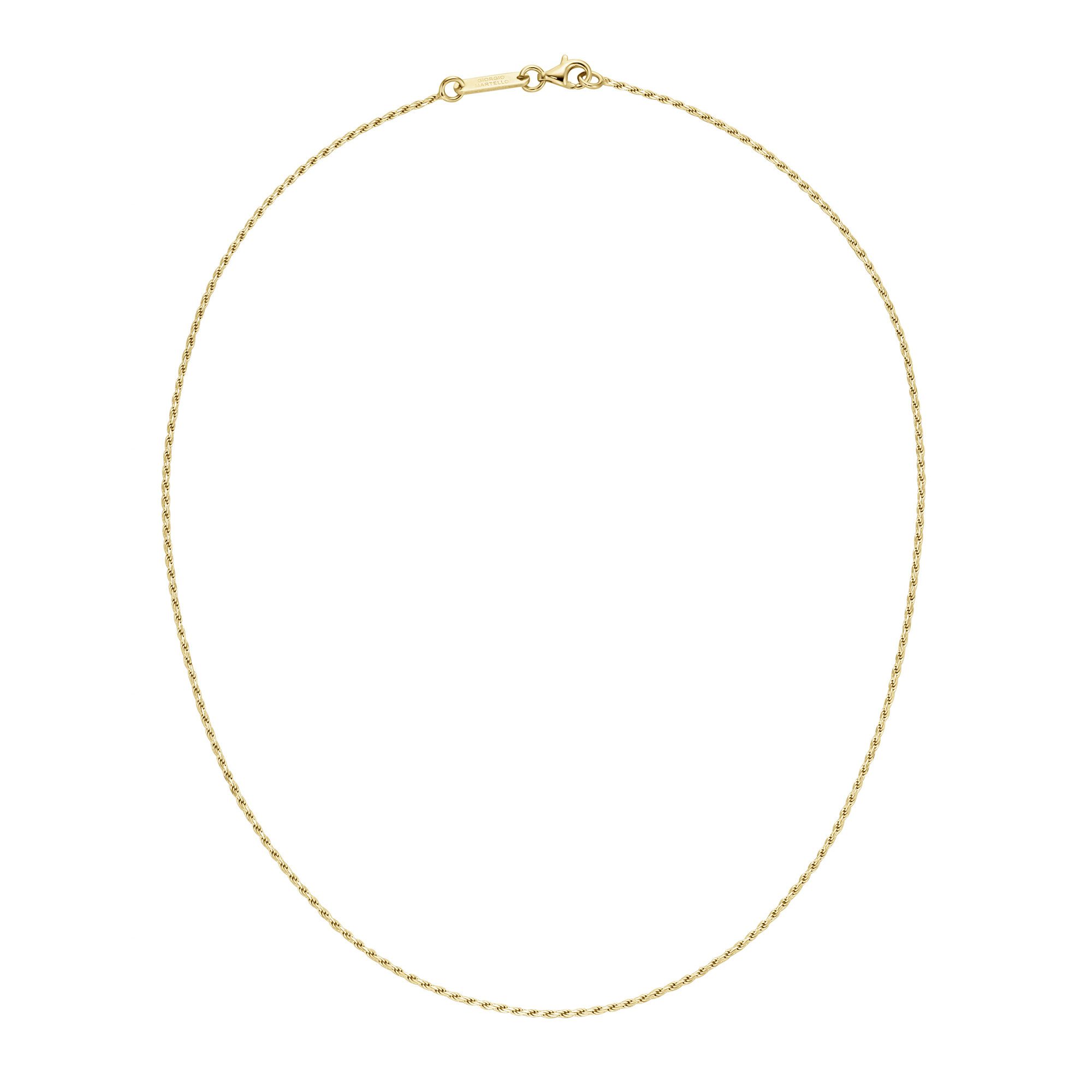 GIORGIO MARTELLO MILANO Silberkette diamantierte Kordelkette, vergoldet, Si günstig online kaufen