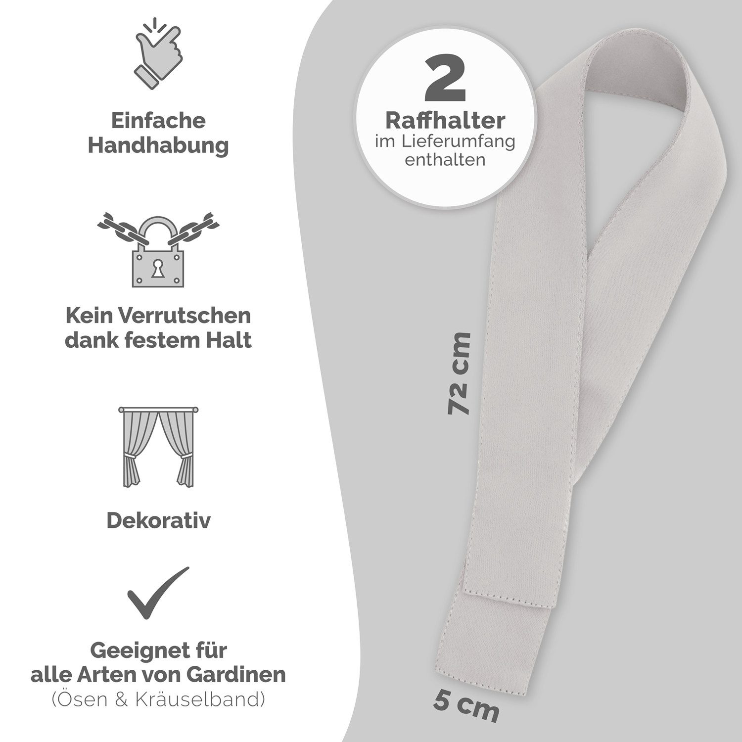 Blumtal Raffhalter Raffhalter für Vorhänge 2er-Set, günstig online kaufen