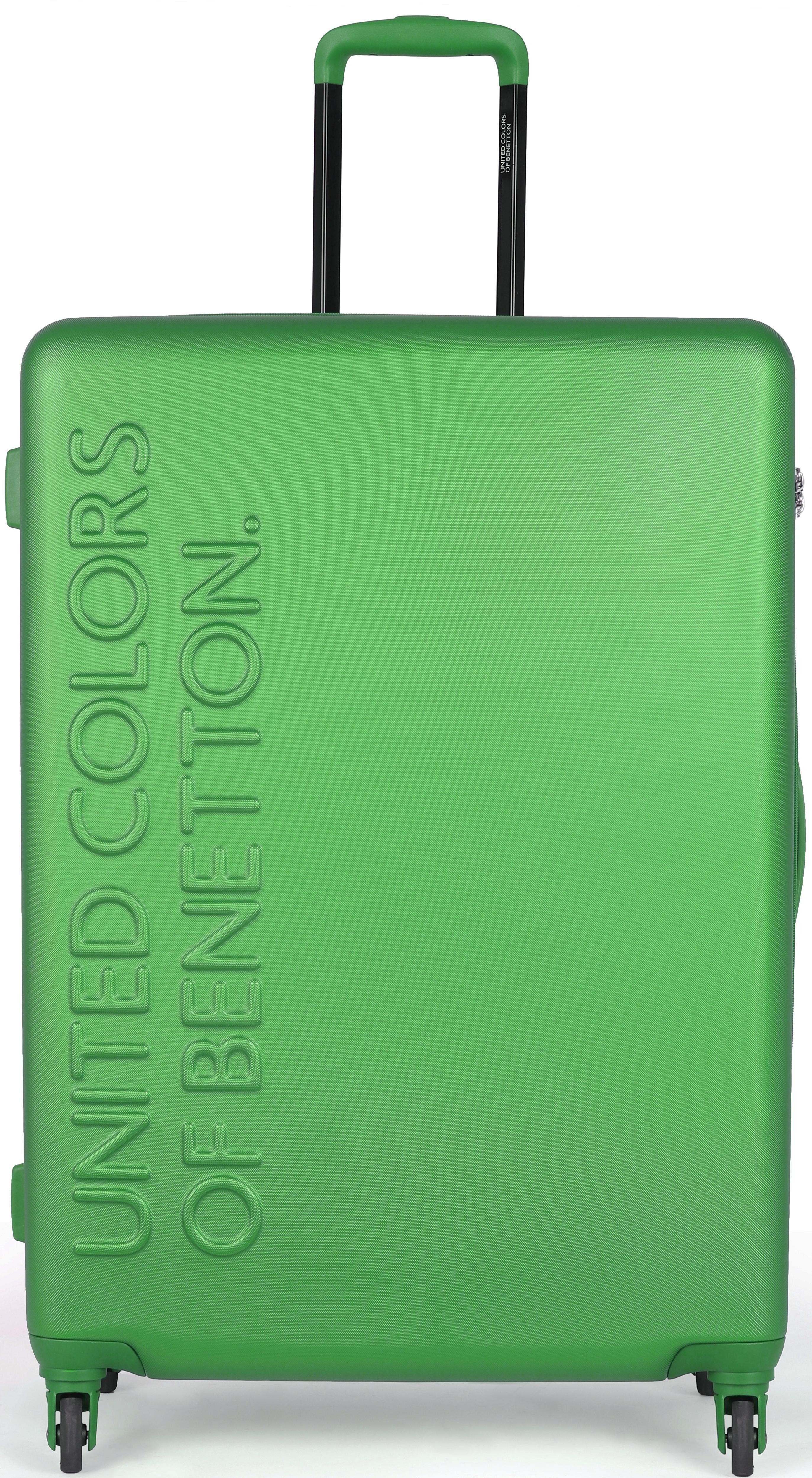 United Colors of Benetton Hartschalen-Trolley »UCB, 77 cm, green«, 4 Rollen