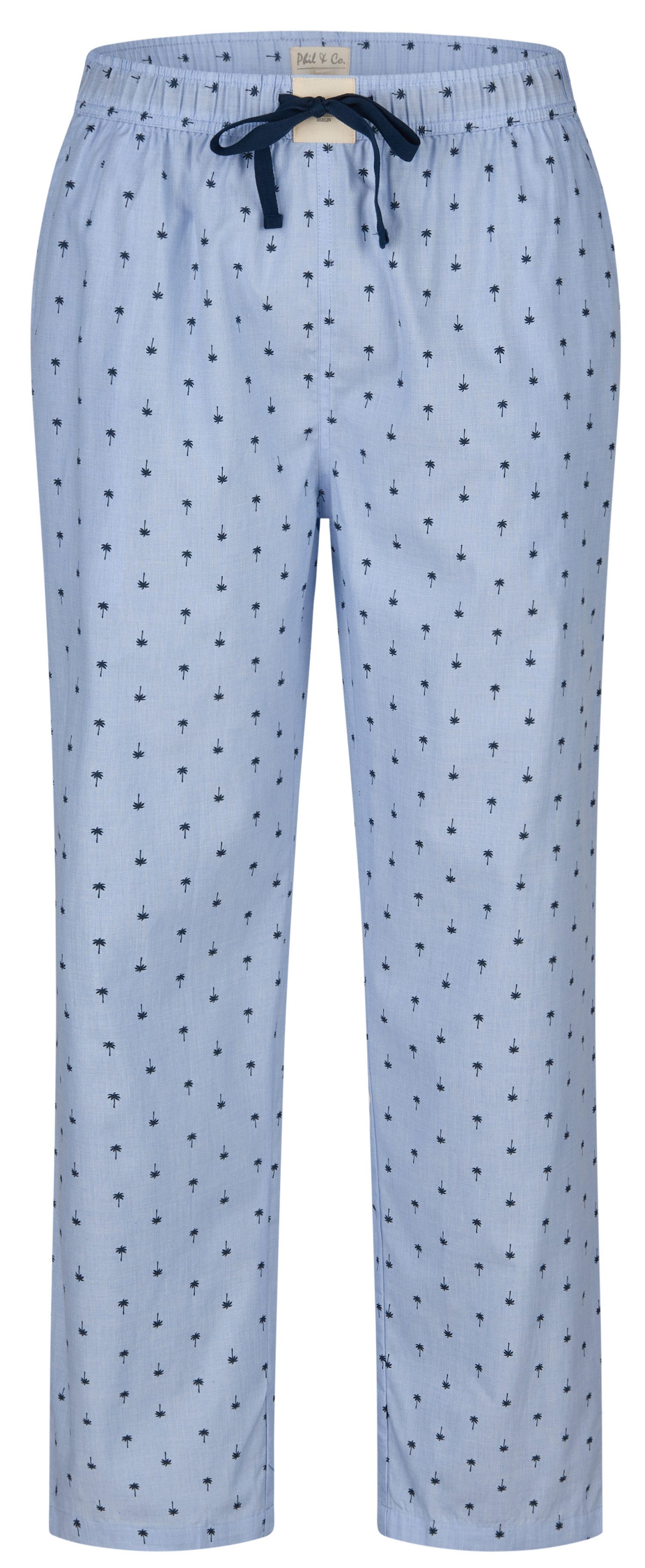 Phil & Co. Pyjamahose Herren Schlafanzughose lang Web Qualität (1-tlg) Baum günstig online kaufen