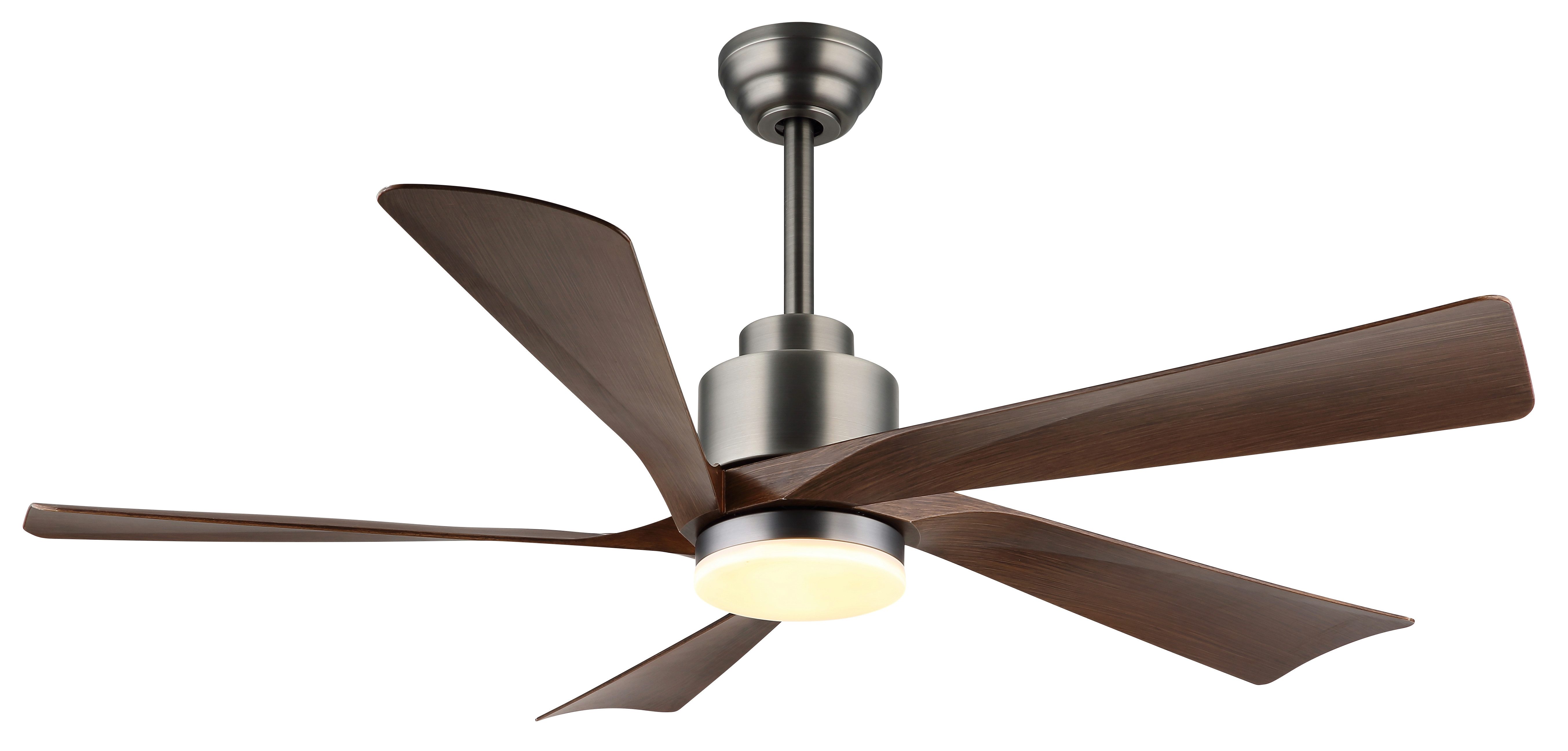 GLOBO LIGHTING Deckenleuchte MODESTO, Dimmfunktion, Memoryfunktion, Nachtlichtfunktion, Timerfunktion, Ventilatorfunktion, mehrere Helligkeitsstufen, LED fest integriert, warmweiß - kaltweiß, Ventilator holzoptik dunkel kühlen-heizen Wohnzimmer Schlafzimmer