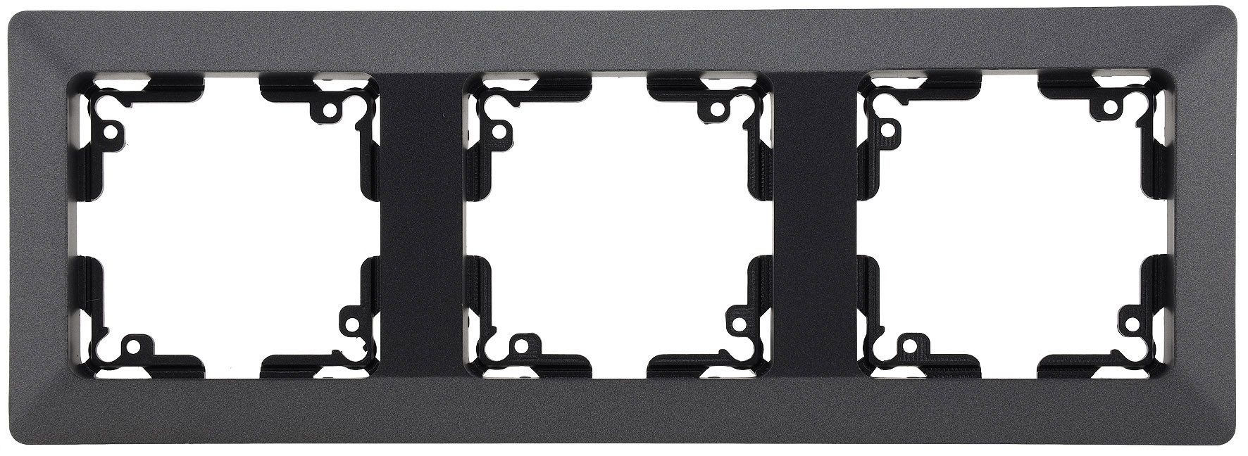 ChiliTec Unterputz-Steckdose MILOS Serie Steckdosen, Schalter, Rahmen, Dimmer, SAT, UP, Anthrazit