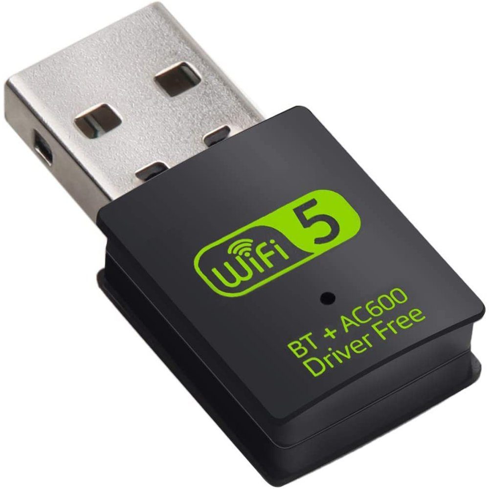GelldG USB WiFi Bluetooth Adapter, 600 MBit/s Dual Band 5G Wireless Adapter Adapter