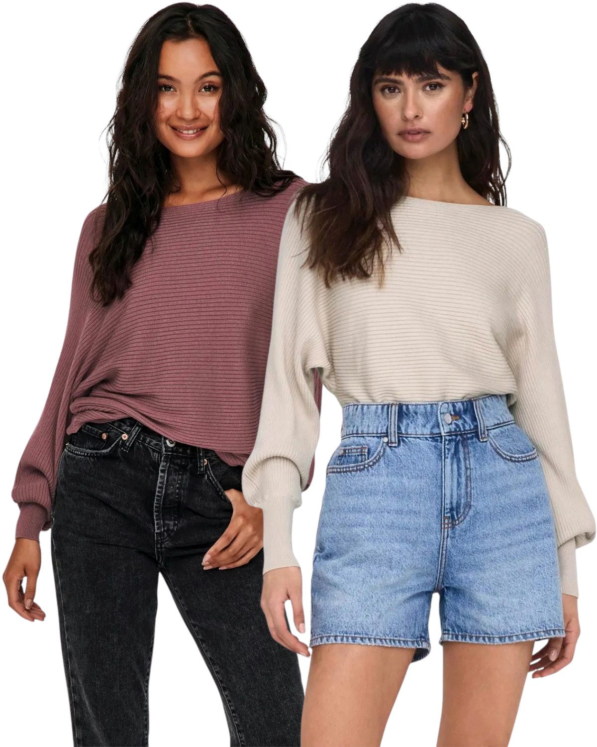 ONLY Langarmshirt Pullover mit Fledermausärmel im günstig online kaufen