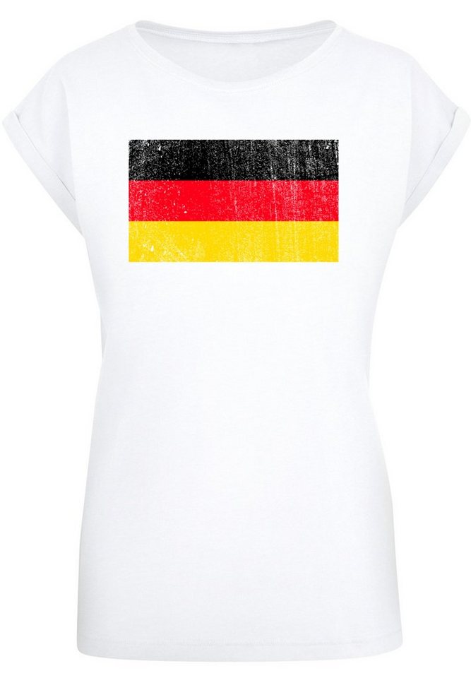 F4NT4STIC T-Shirt Germany Deutschland Flagge distressed Print, Sehr weicher  Baumwollstoff mit hohem Tragekomfort