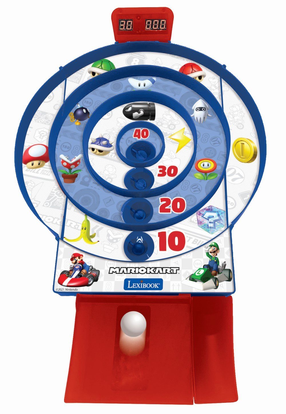 Zielscheiben-Spiel Elektronisches Mario 2 Spiel, Lexibook® Bälle Kart LCD-Bildschirm