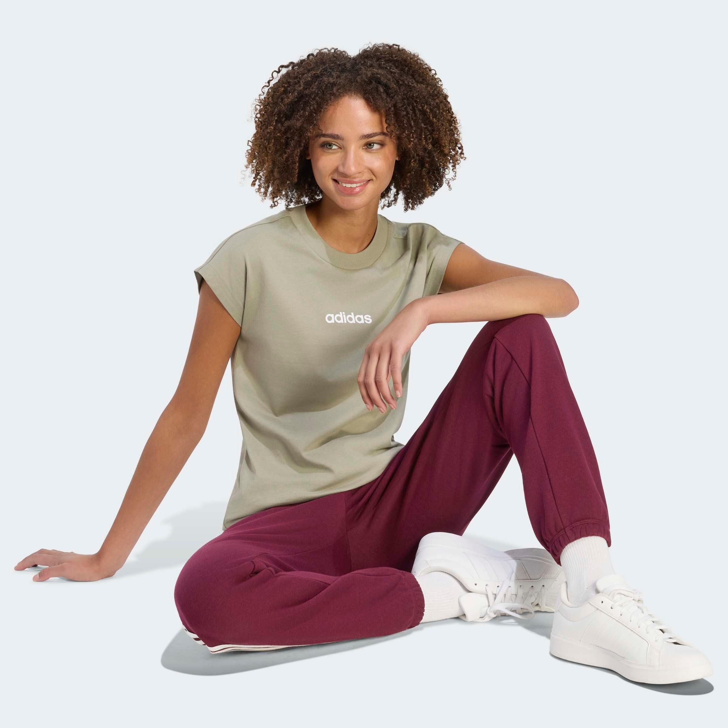 adidas Sportswear T-Shirt W LIN SJ T sportlicher Stil, Kurzarm, ohne Verschluss, aus Baumwolle