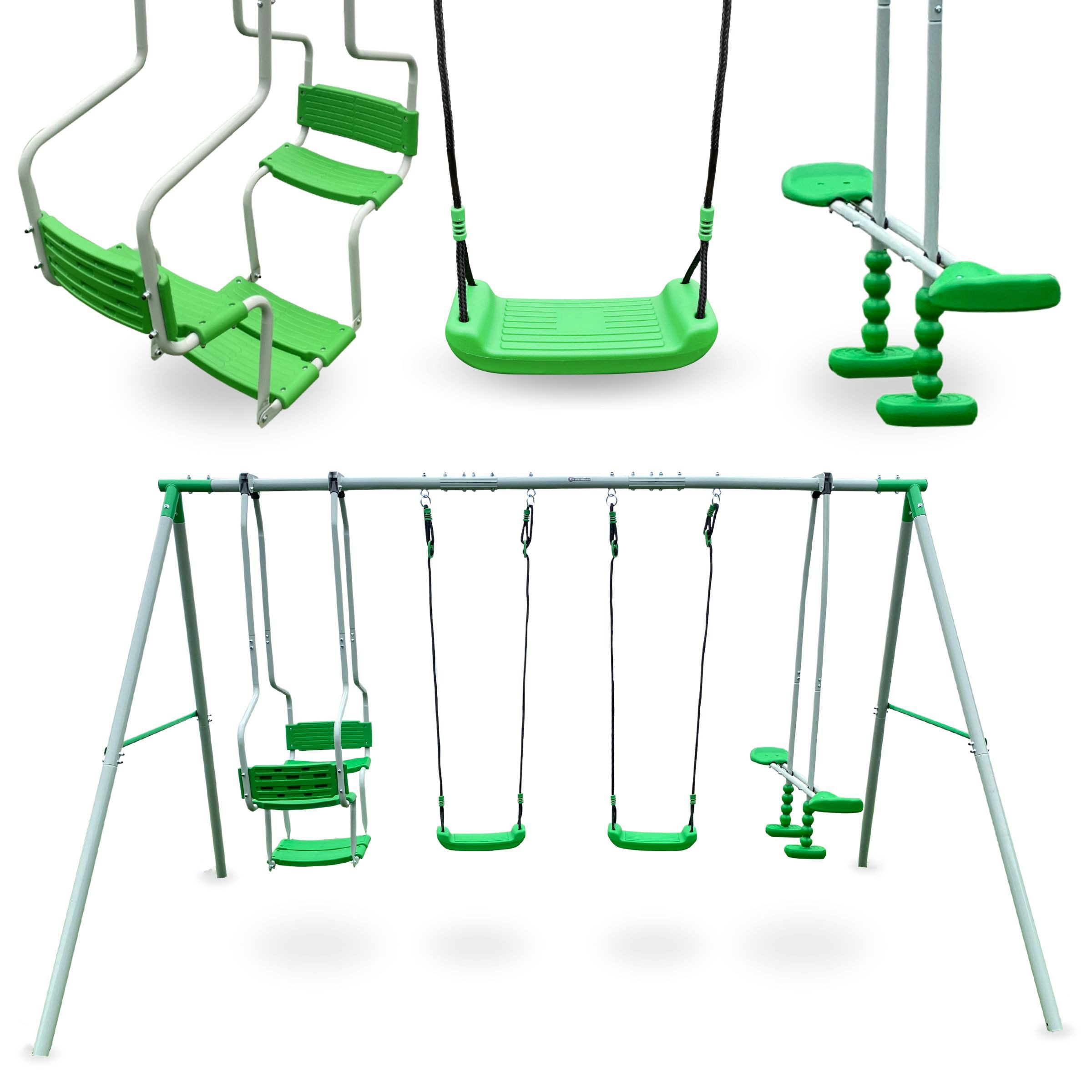 HyperMotion Mehrkindschaukel Garten Spielplatz 6er Kinder Schaukel Set Gartenschaukel