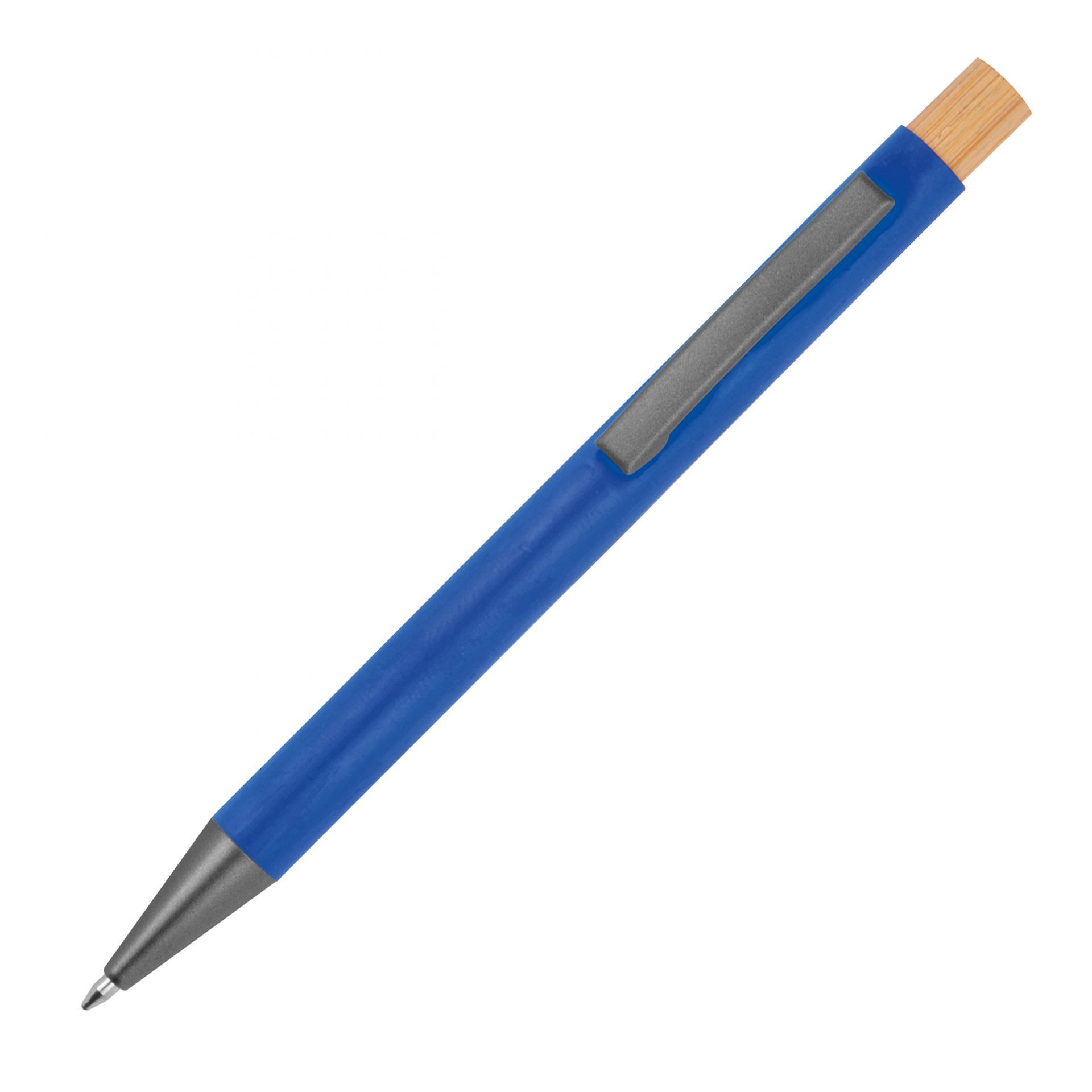 Thumbnail - Macma Kugelschreiber 10x Kugelschreiber aus recyceltem Aluminium mit Bambusdrücker / Farbe: