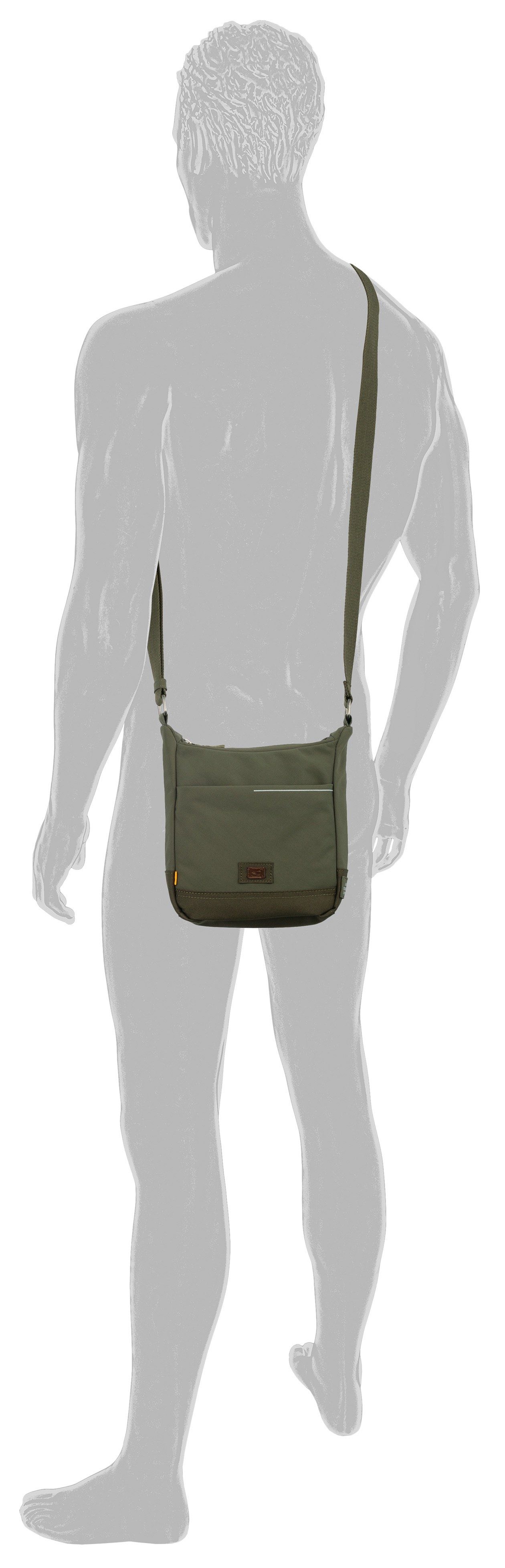 active M, khaki Umhängetasche im praktischen BB Design camel bag Cross CITY