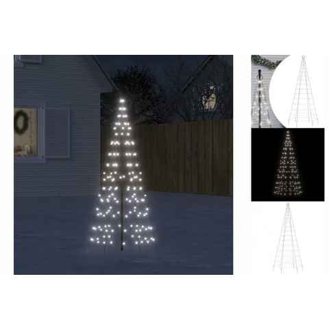 vidaXL Dekolicht LED-Weihnachtsbaum für Fahnenmast 200 LEDs Kaltweiß 180 cm Außenbereic
