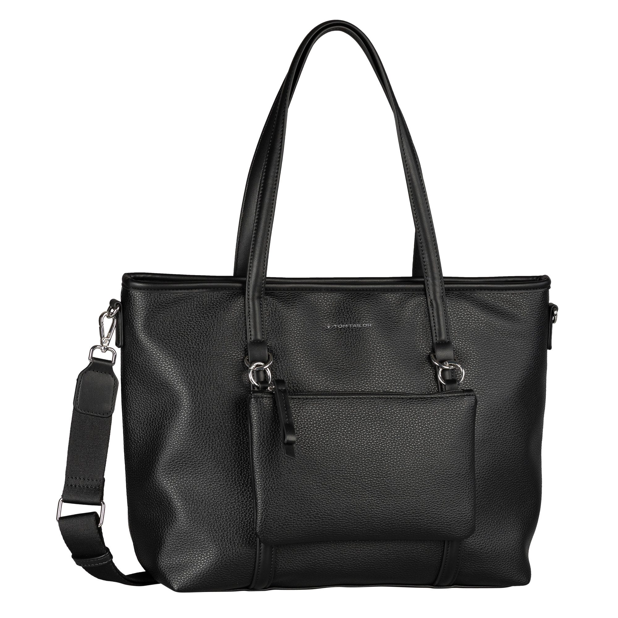 TOM TAILOR Shopper Jamila (Set, 2-tlg., Praktische 2-in-1-Funktion: Abnehmbare Vortasche als Umhängetasche), ein Platzwunder mit 2-in1-Funktion aus fein genarbtem Lederimtiat