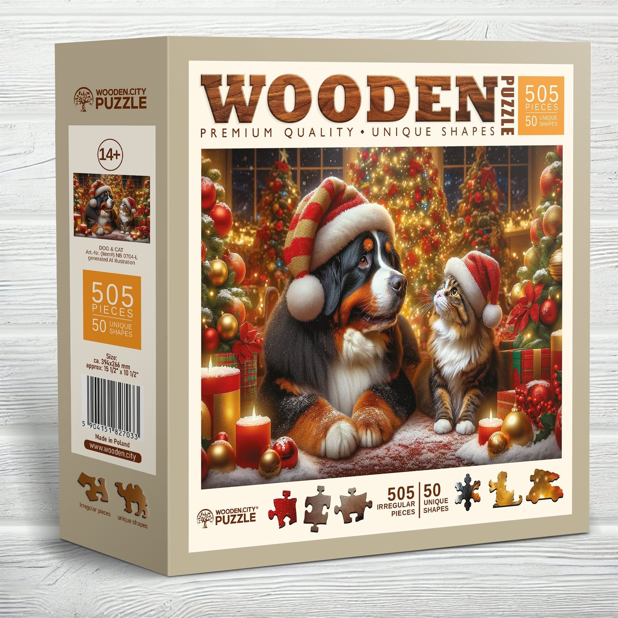 Wooden City Puzzle WOODEN CITY Holzpuzzle und 505 Puppen, Puzzleteile