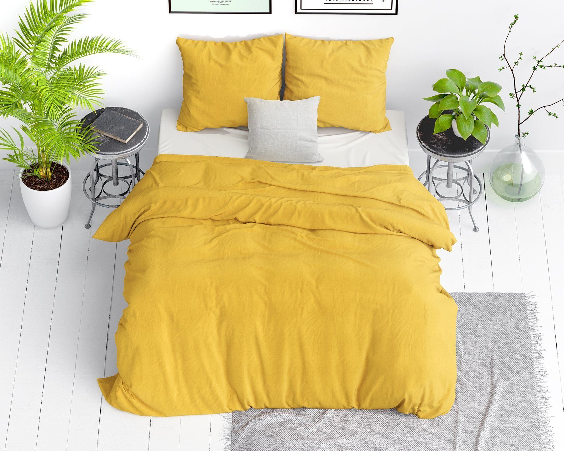 Sitheim-Europe Bettwäsche STONE WASHED Baumwolle Bettbezug günstig online kaufen