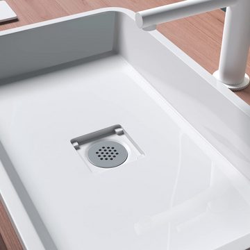 Mai & Mai Einbauwaschbecken Design WaschbeckenCol104 Gussmarmor mit Ablaufabdeckung