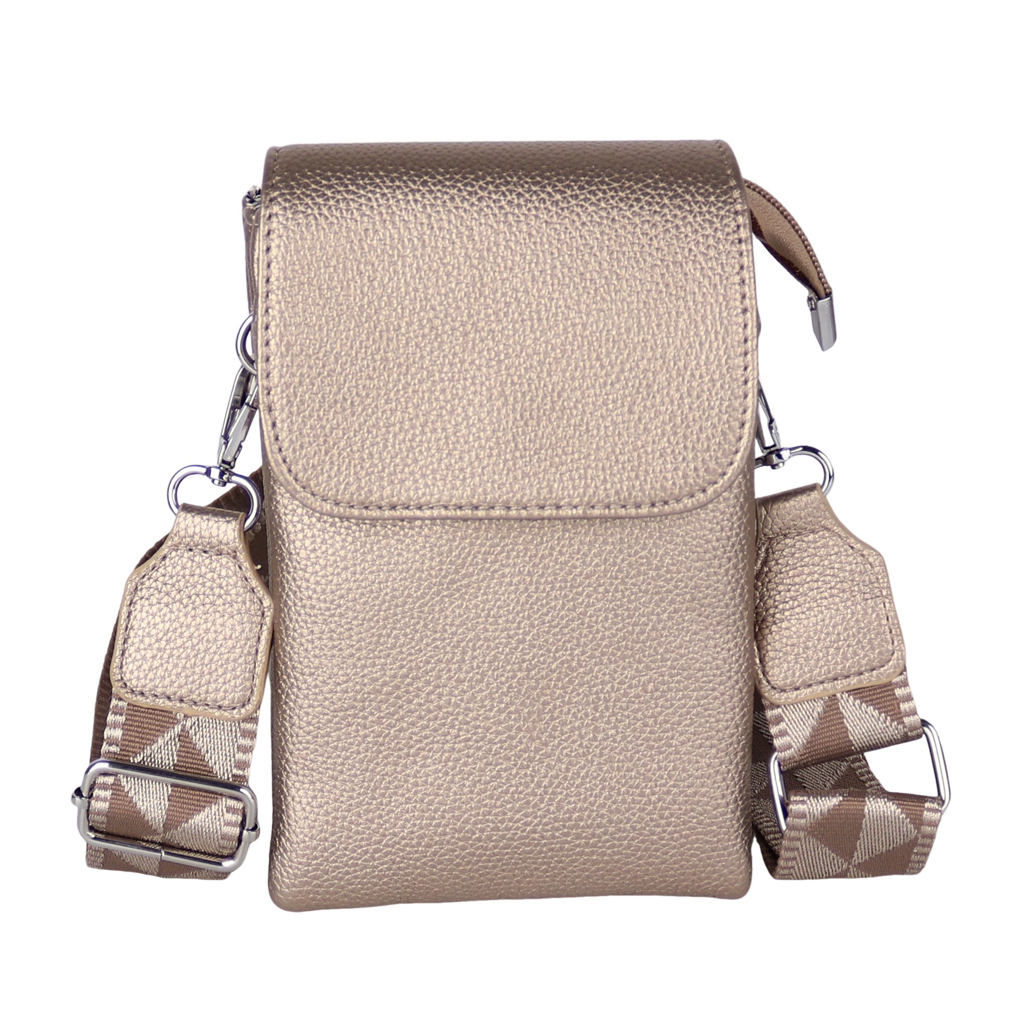 Umhängetasche Damen Crossbody Bag, Klein 12x20x4cm aus Kunstleder
